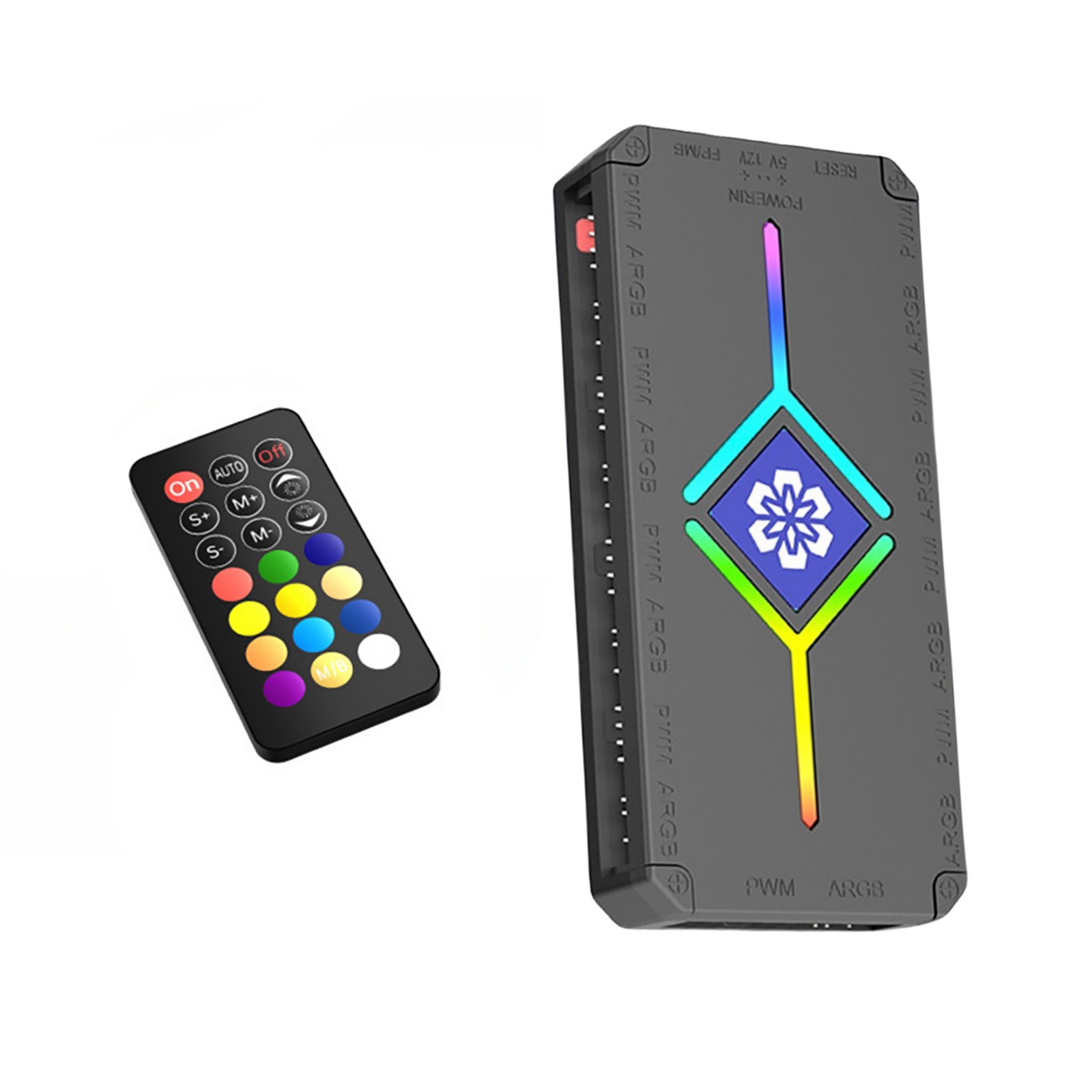 RGB Lighting Hub w/Remote for Desktop PC Supports ASUS MSI Gigabyte ASRock