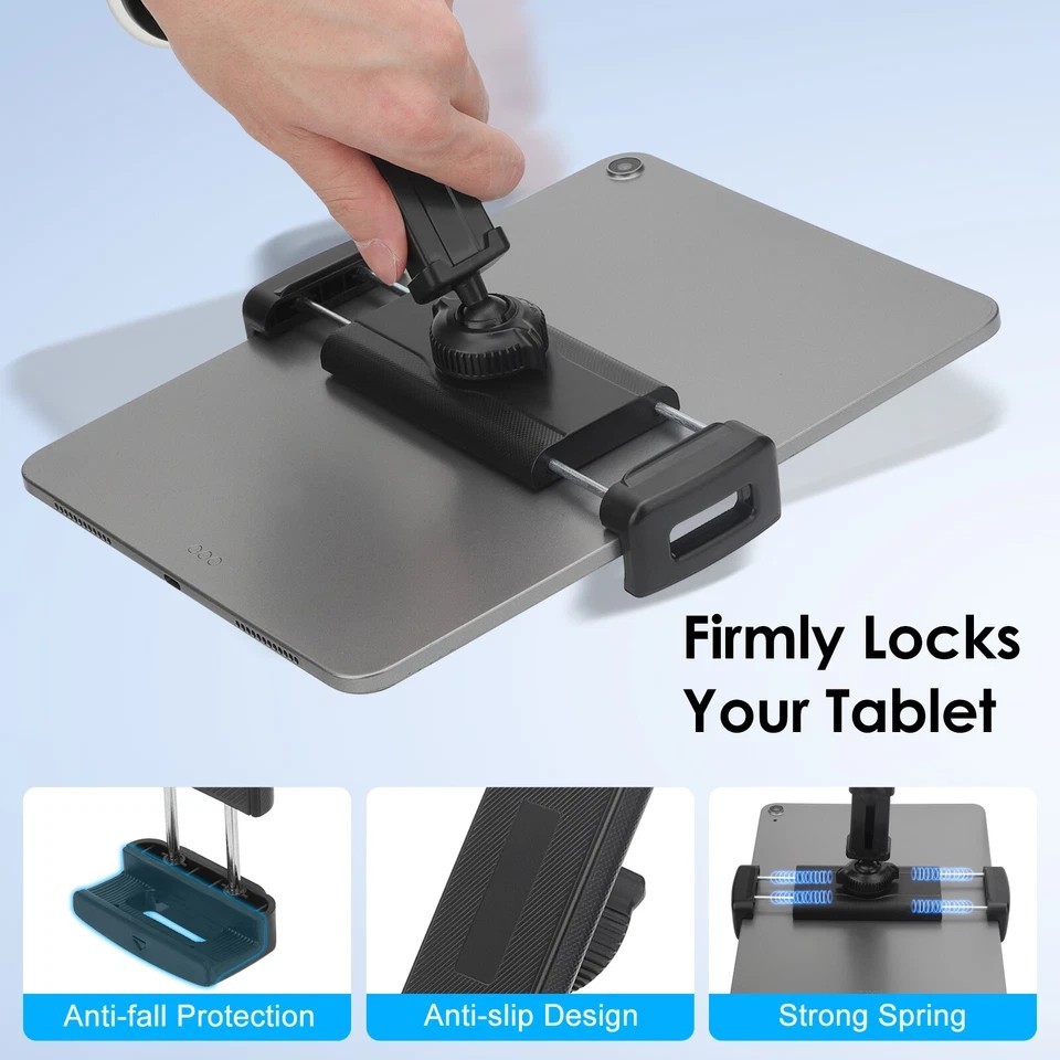 Car Tablet Phone Mount Holder Windshield Dashboard for 4.7-12.9″ iPhone iPad GPS