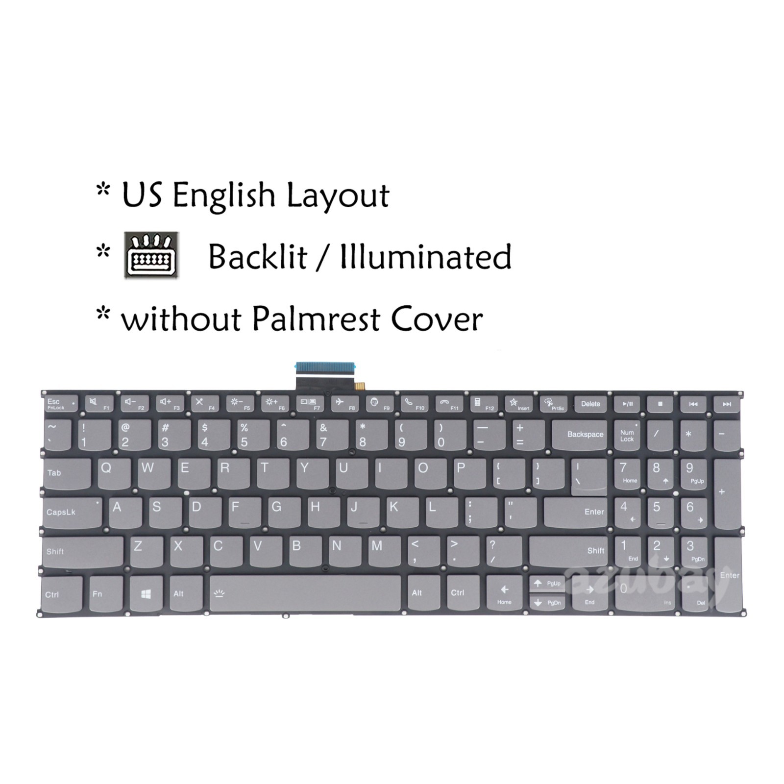 US Laptop Keyboard For Lenovo ThinkBook 15 G4 ABA / IAP, 15 G5 ABP / IRL Backlit