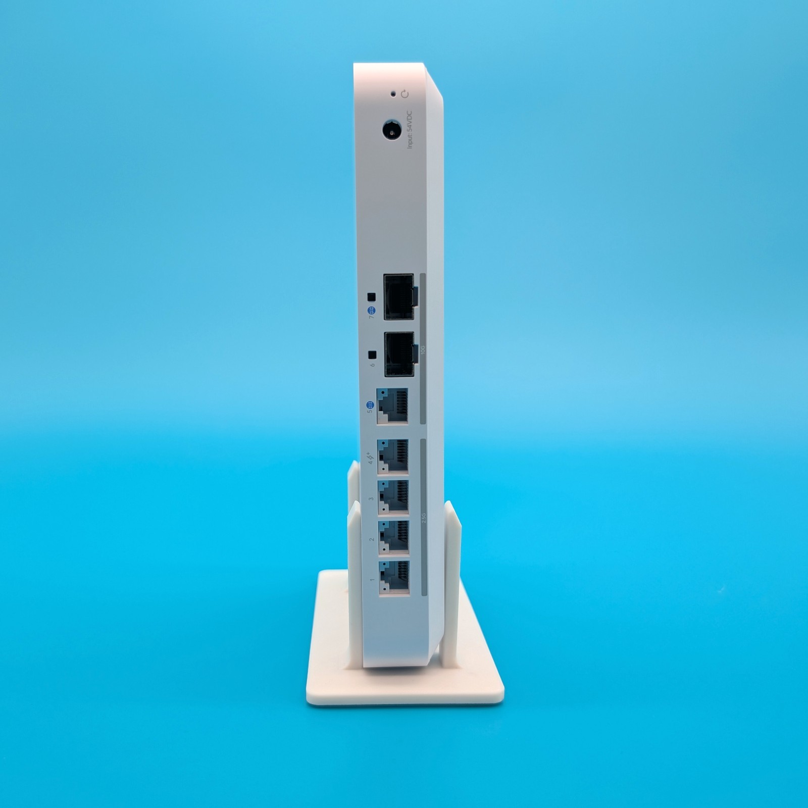 Stand for UniFi Cloud Gateway Fiber with Silicone Feet | Black or White PETG