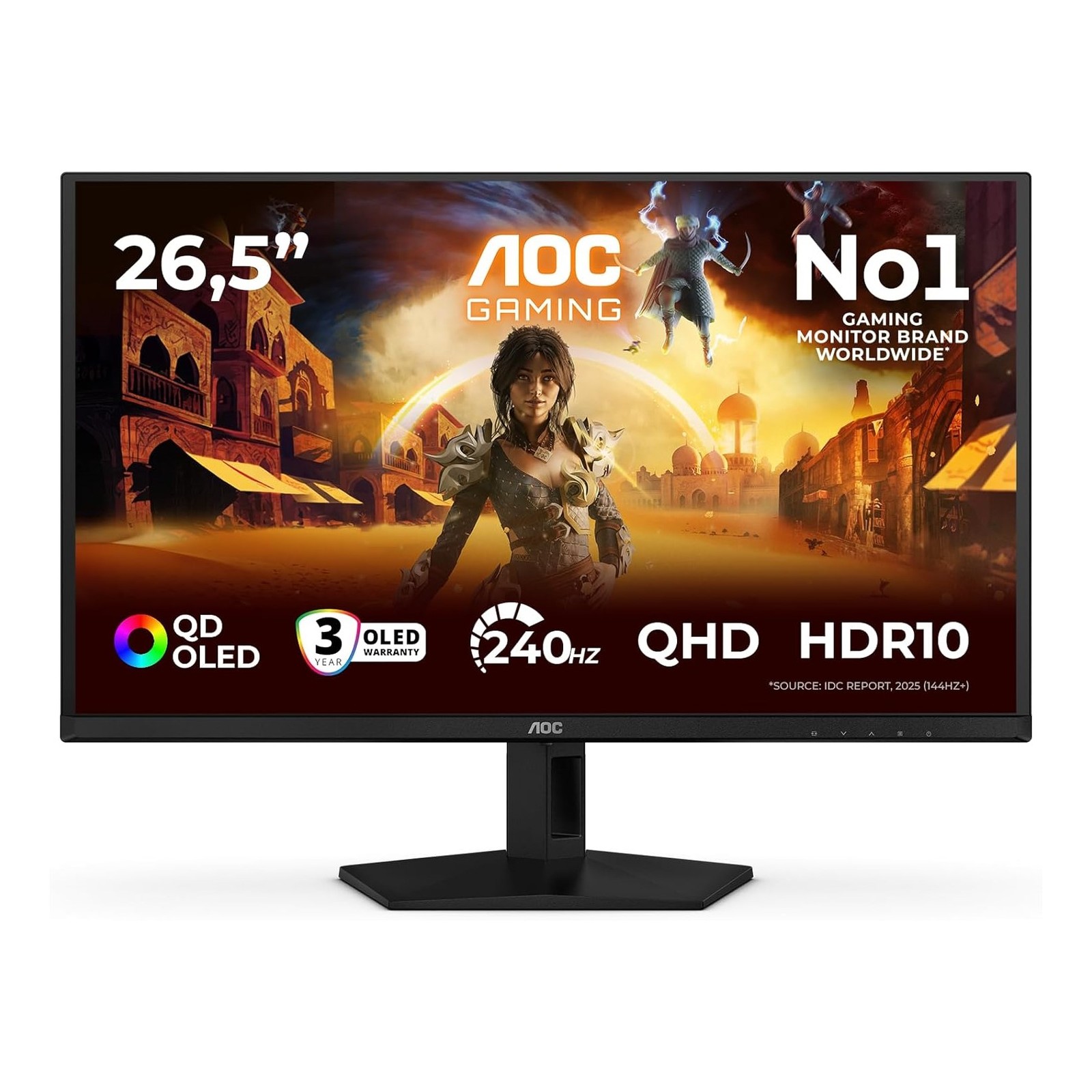 AOC Q27G41ZDF 26.5” QD-OLED Flat Monitor 16:9 2560 x 1440 HDR10 240Hz G-menu