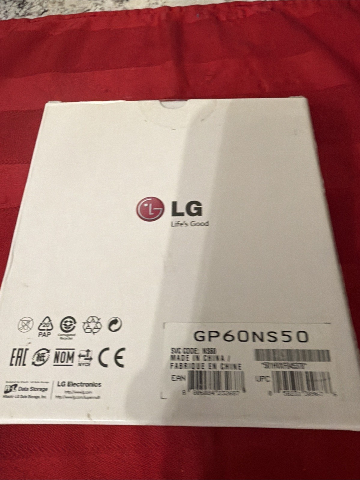 LG Mac Compatible Slim Portable DVD Writer – GP60NS50 – Brand New Sealed