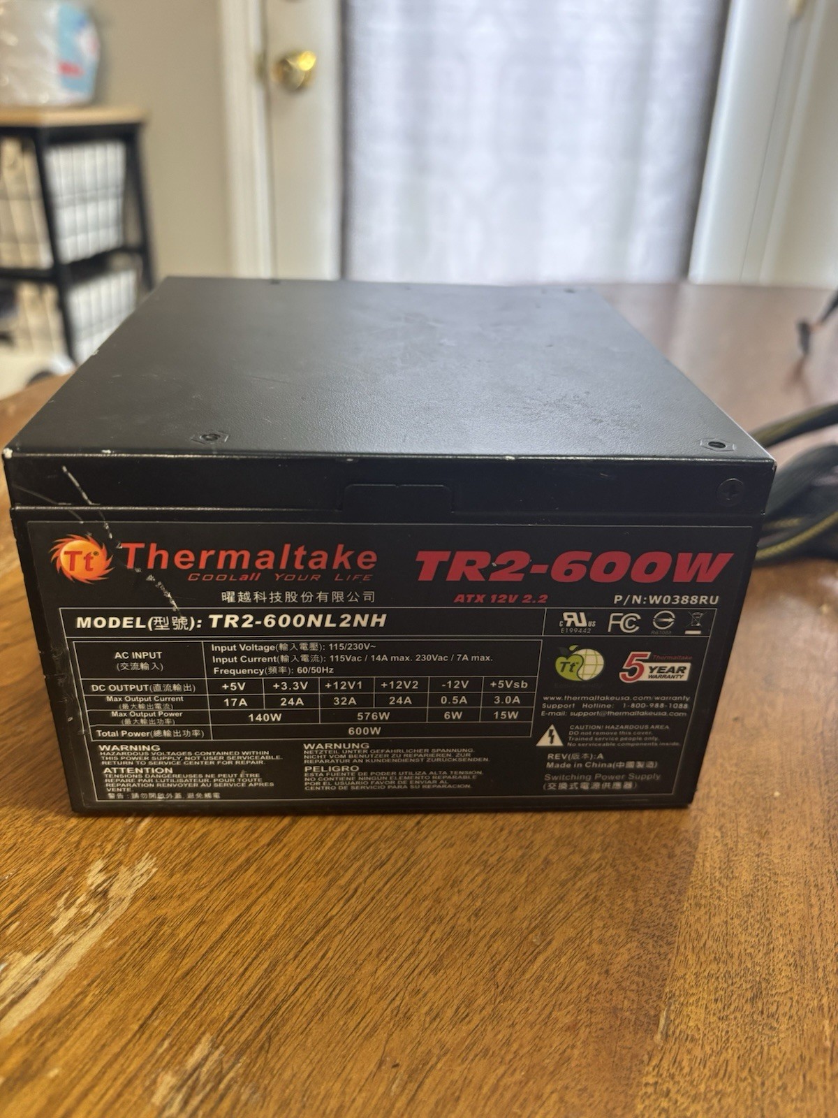 Thermaltake TR2-600NL2NH 600W ATX Power Supply PSU (W0388RU)