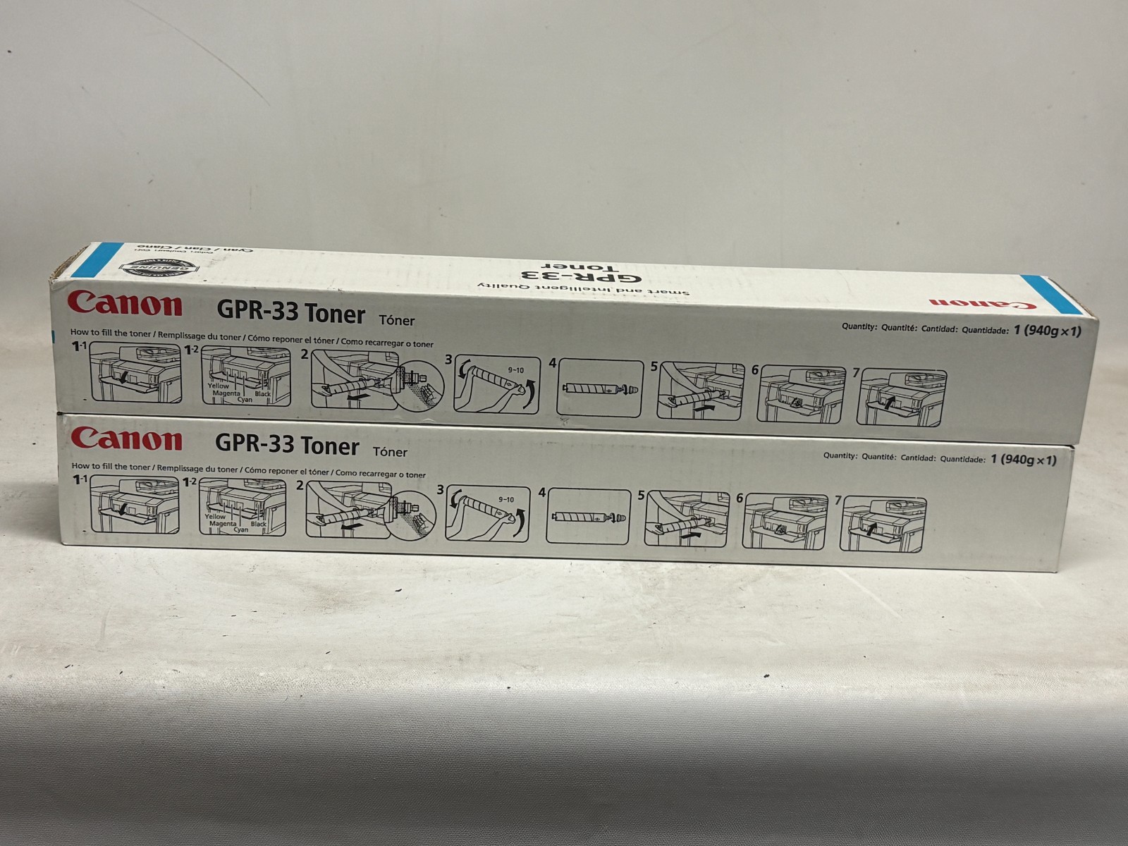 NEW Genuine Canon GPR-33 Toner (Cyan – Magenta) – Lot of 2