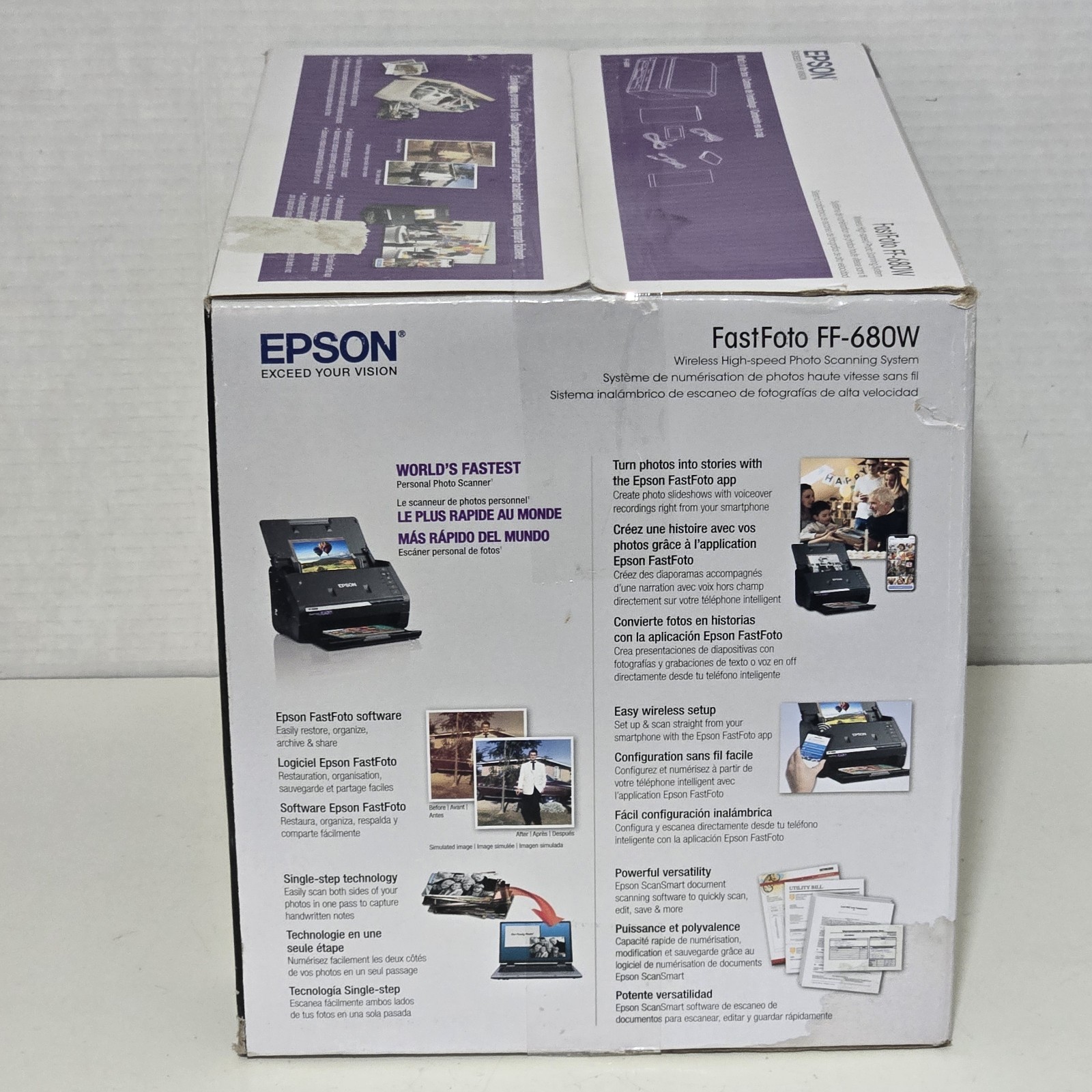 Epson FastFoto FF-680W Photo Scanner (B11B237201) New Retail Sealed Box