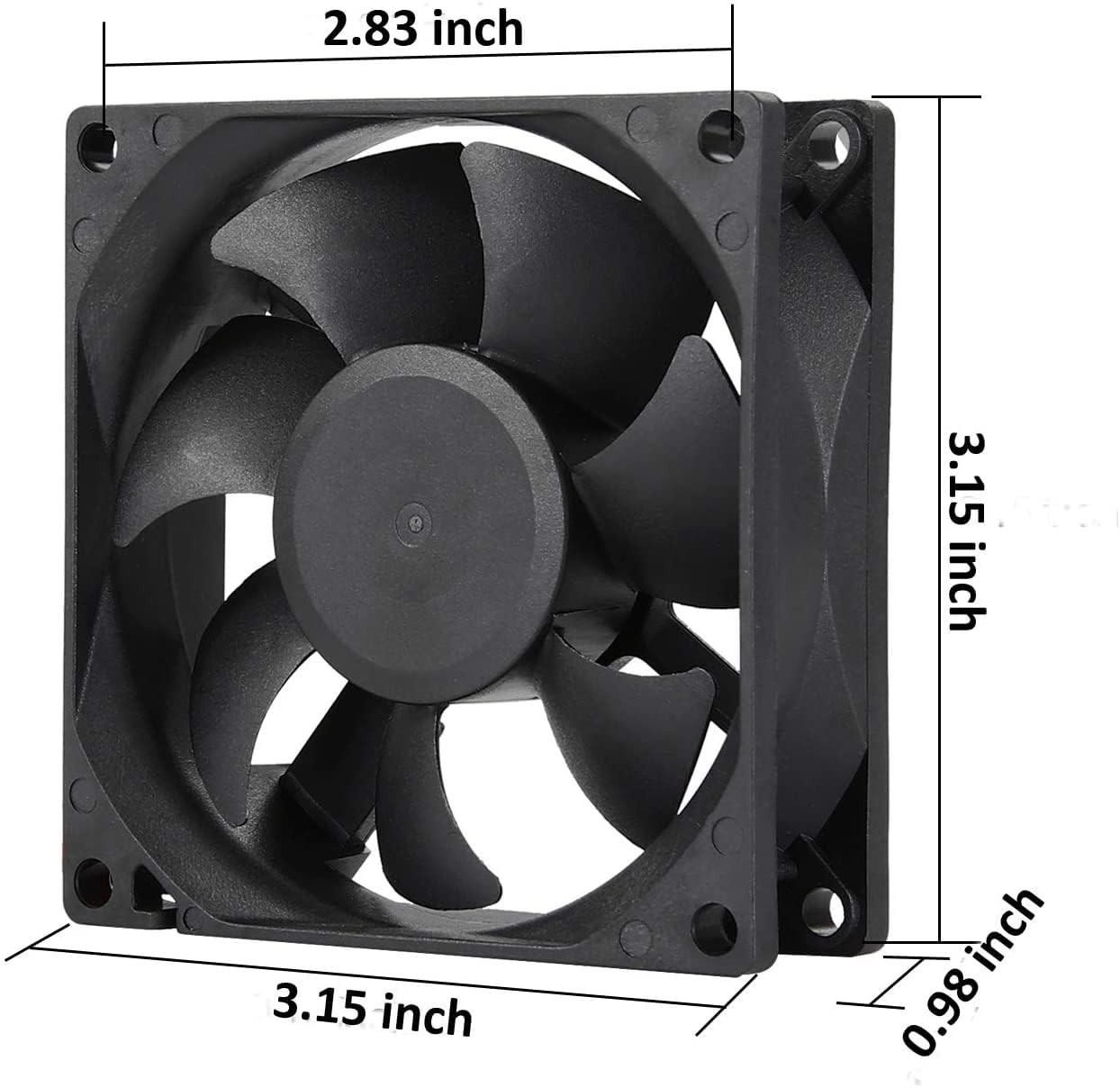 24V DC 80mm Cooling Fan – Silent Operation and Easy 2-Pin Connection – 2-Pack