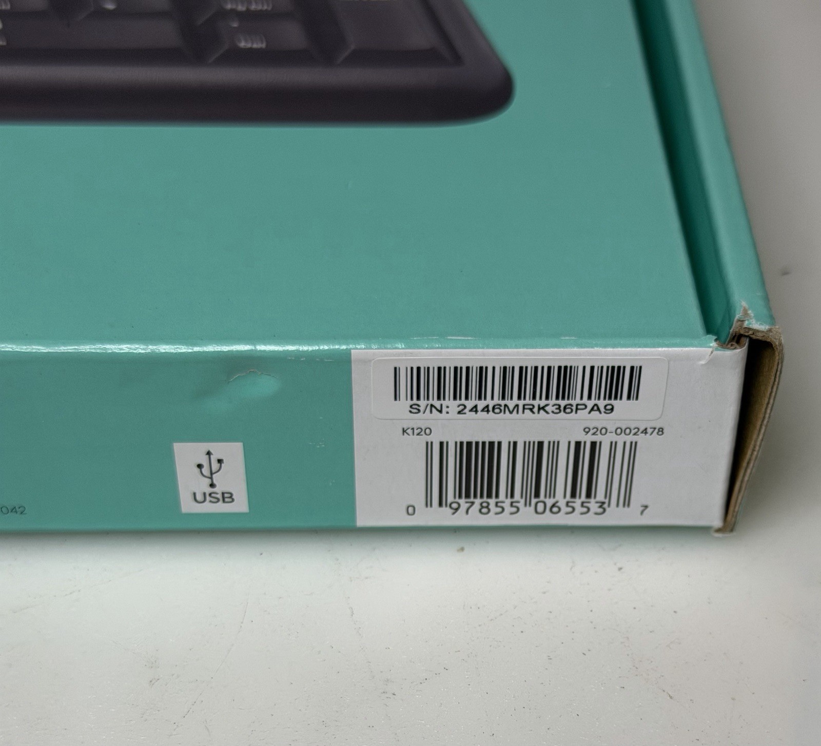 Logitech K120 Plug and Play USB Wired Keyboard Black 920-002478 New Sealed