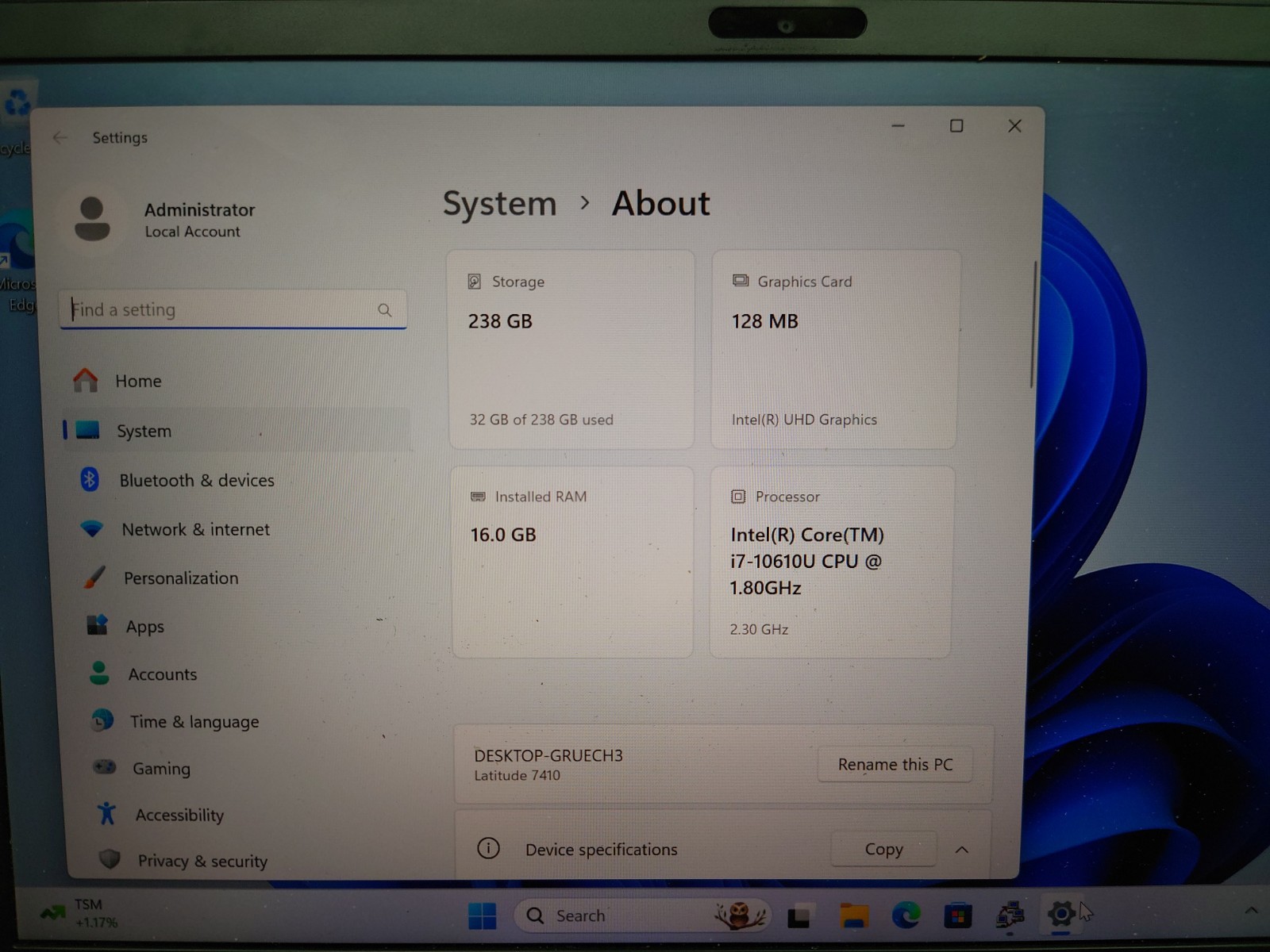Dell Latitude 7410 14″ i7-10610U 16GB RAM 256GB SSD Win11P