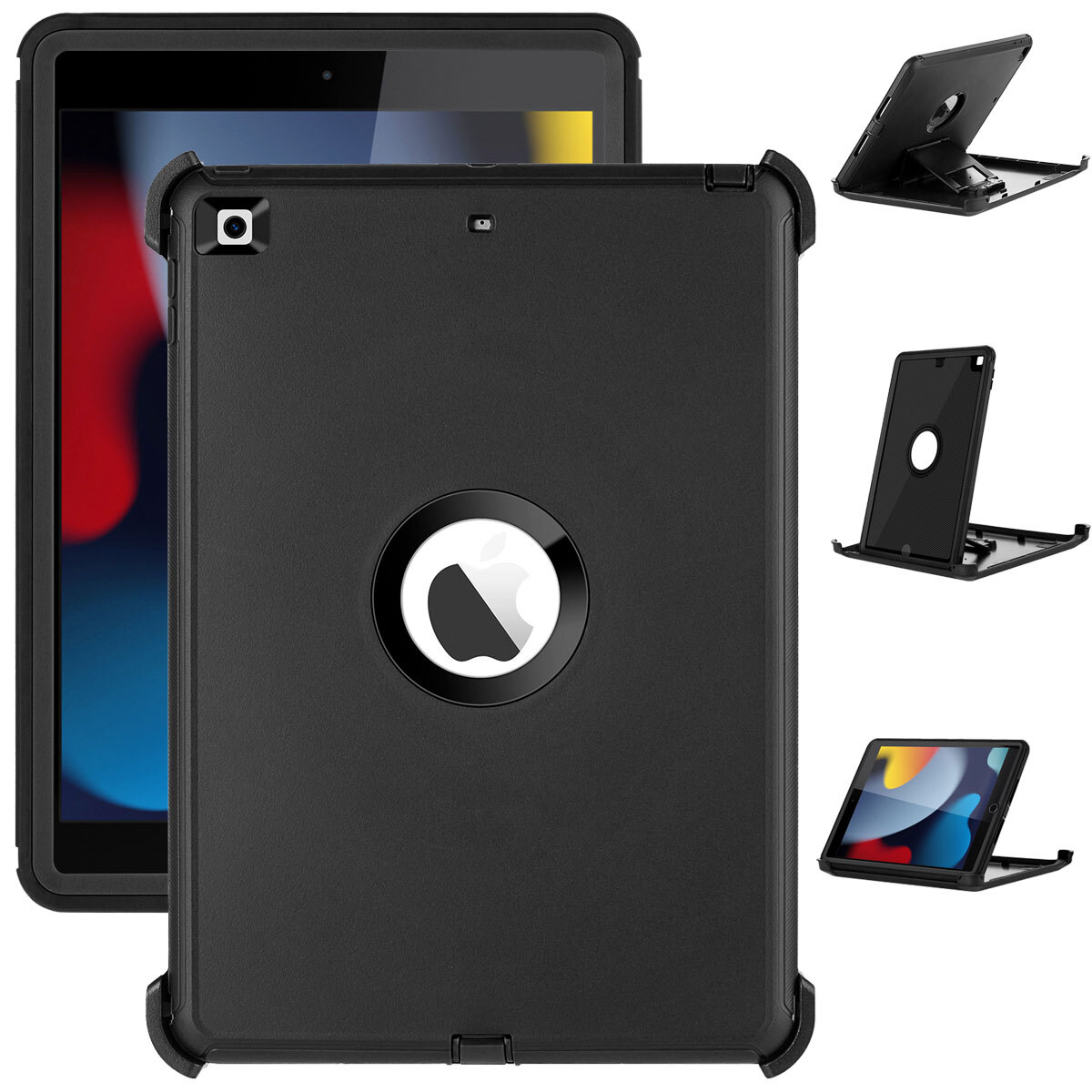 Case For iPad 9th Generation Heavy Duty Shockproof Military Rugged Tough Cover