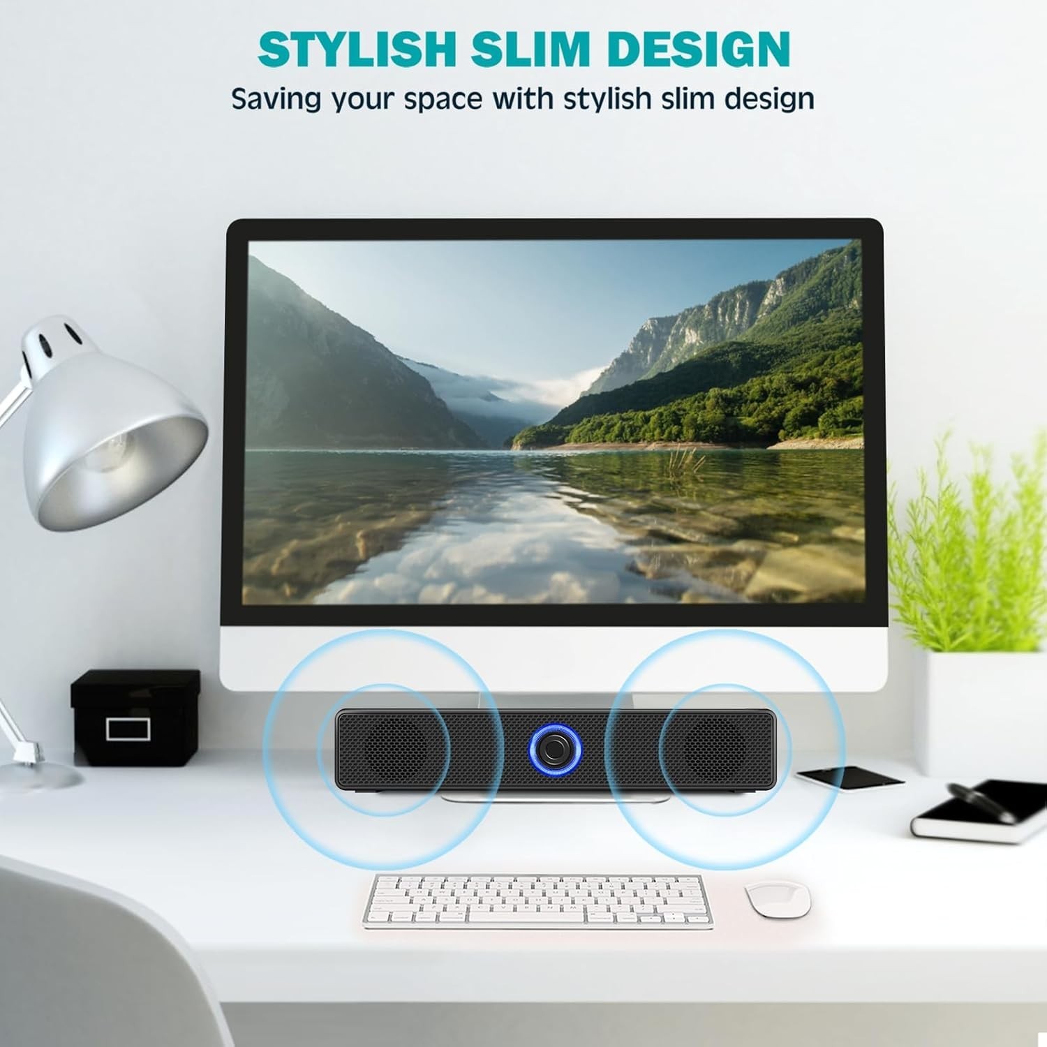 Plug-and-Play USB PC Speakers with Enhanced Sound for Gaming & Multimedia