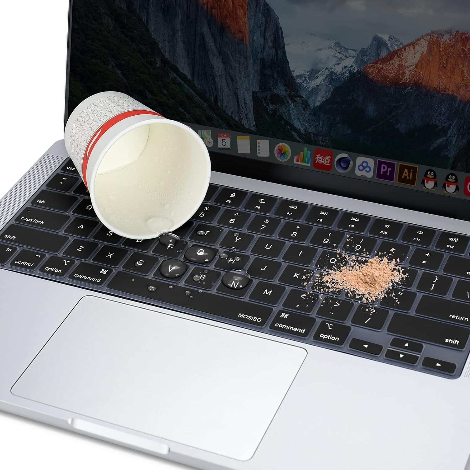 Flexible Silicone Keyboard Cover for MacBook Air 15 & Pro 14/16 – Dust Resistant