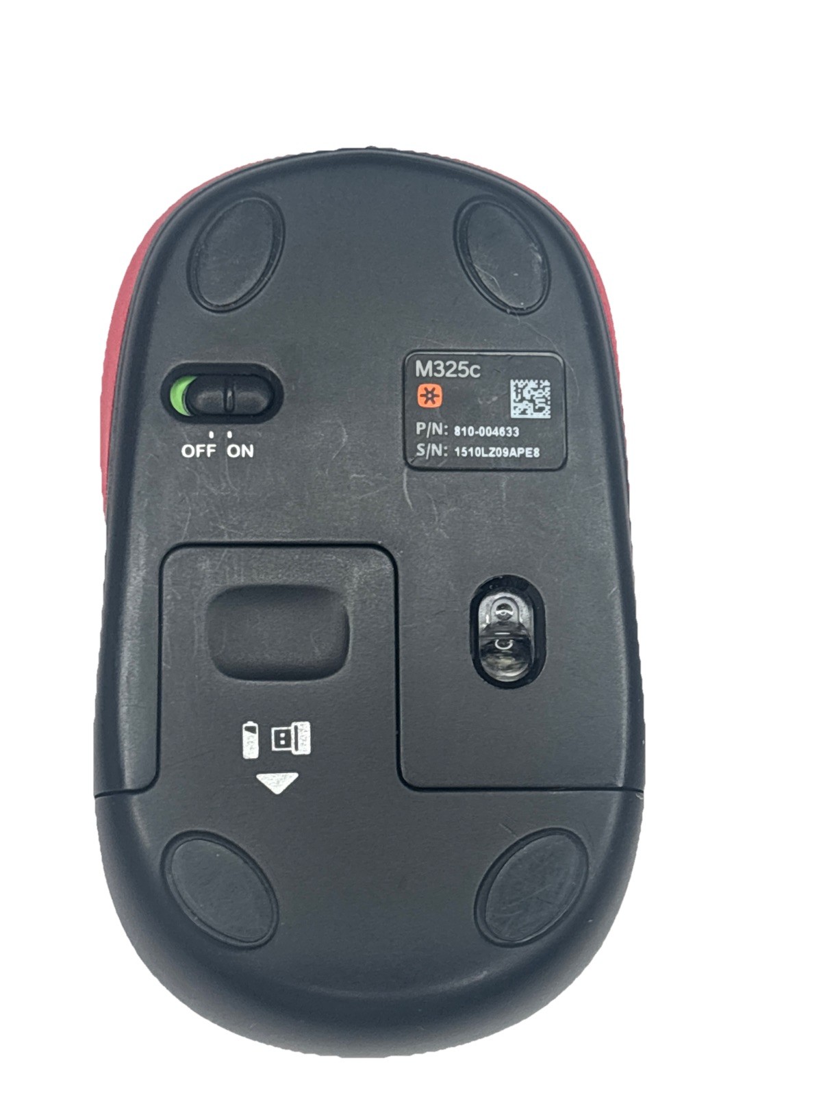 Logitech Wireless Mouse M325C Collection Red And Black Uses 1 AA Battery