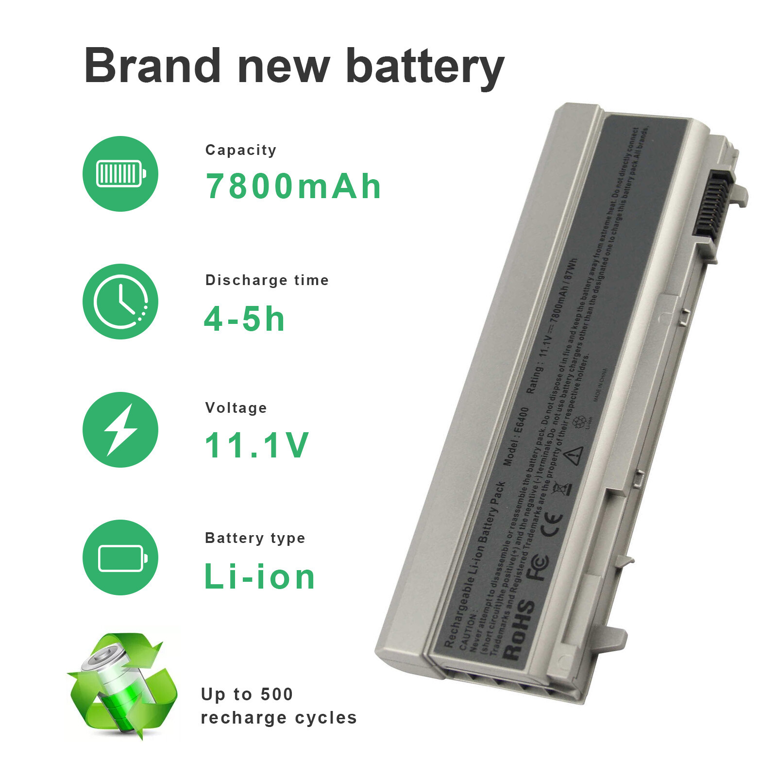 Battery For Dell Latitude E6400 E6410 E6500 E6510 Precision M2400 M4400 6/9 Cell