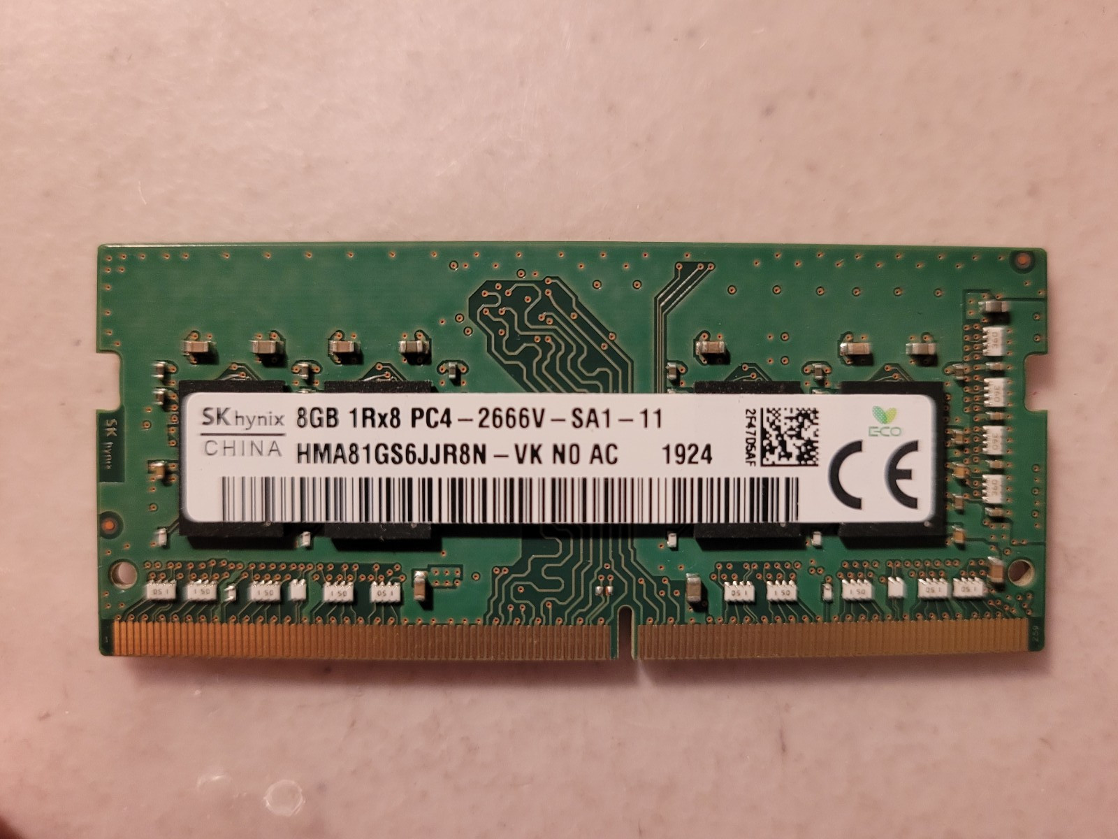 Skhynix 8GB PC4-2666 PC4-21300 DDR4 2666MHz 1.2V CL19 1Rx8 Laptop RAM Memory
