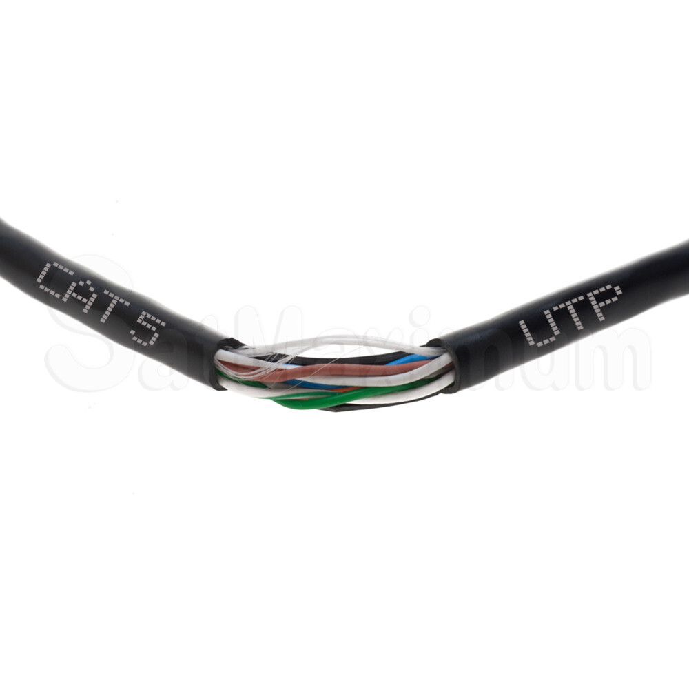 CAT5e UTP 500ft Black Network Ethernet Cable 24AWG CCA Bulk Solid Wire Pull Box
