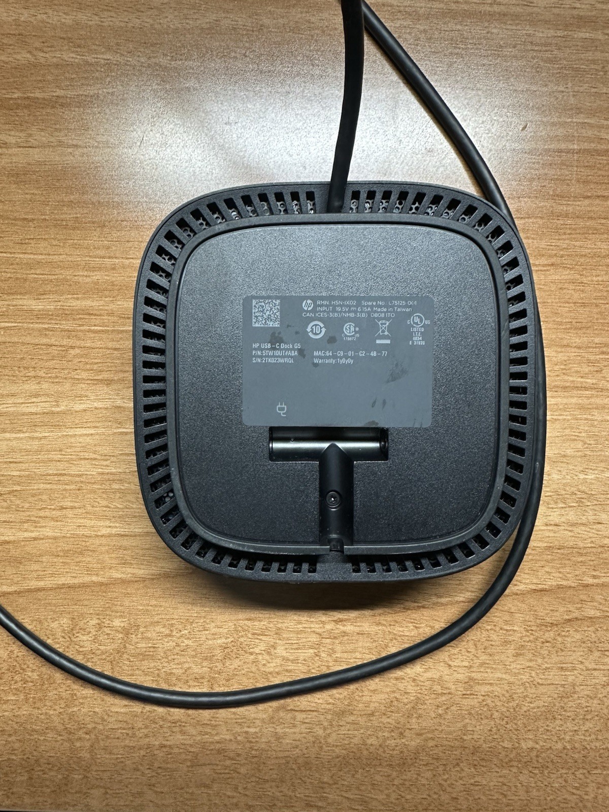 HP USB-C G5 Dock With Charger Universal Docking Station w/ 120W AC Adapter !!!!!