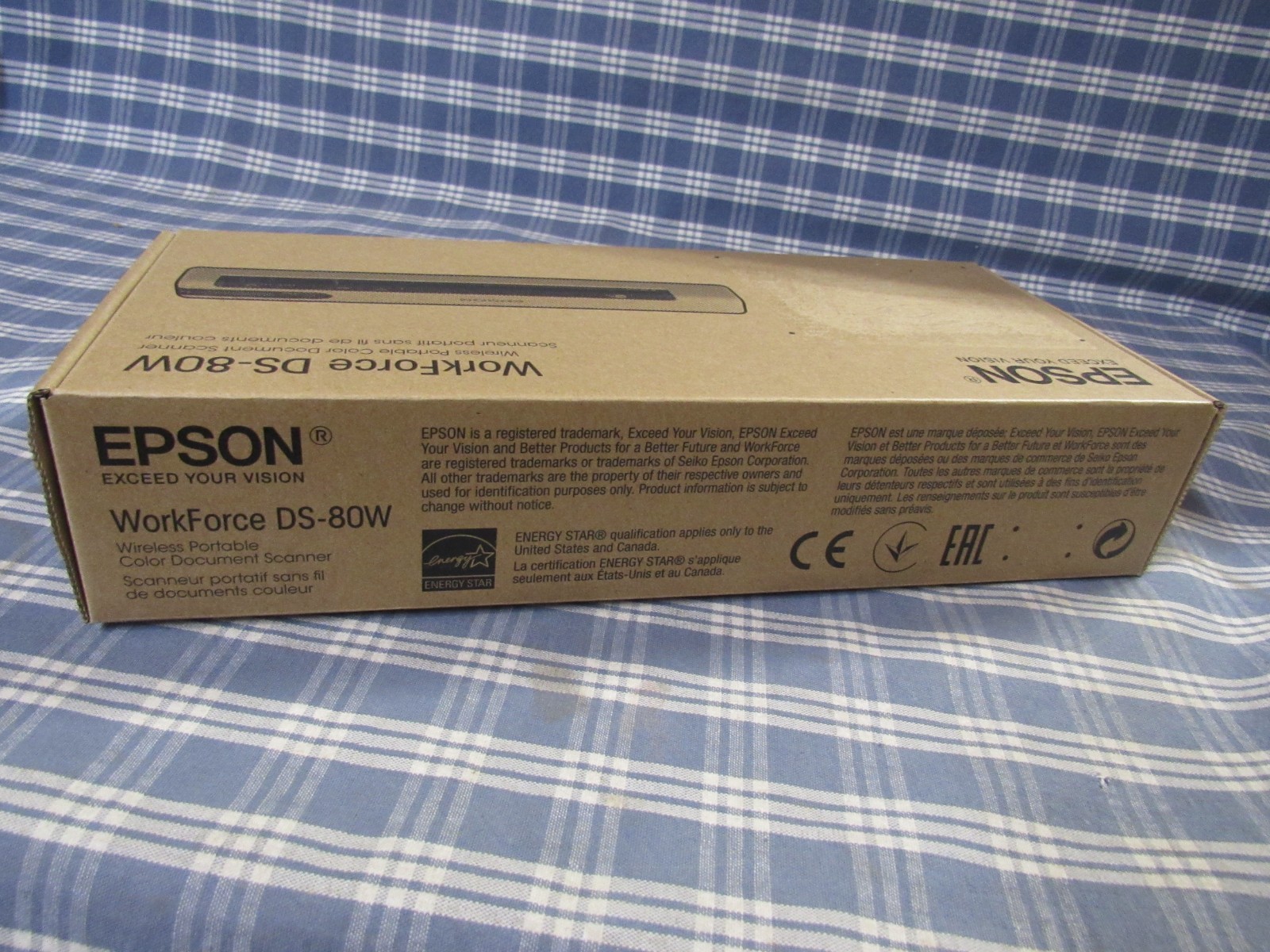 Epson Workforce DS-80W Wireless Portable Color Document Scanner (New) FREE SHIP.