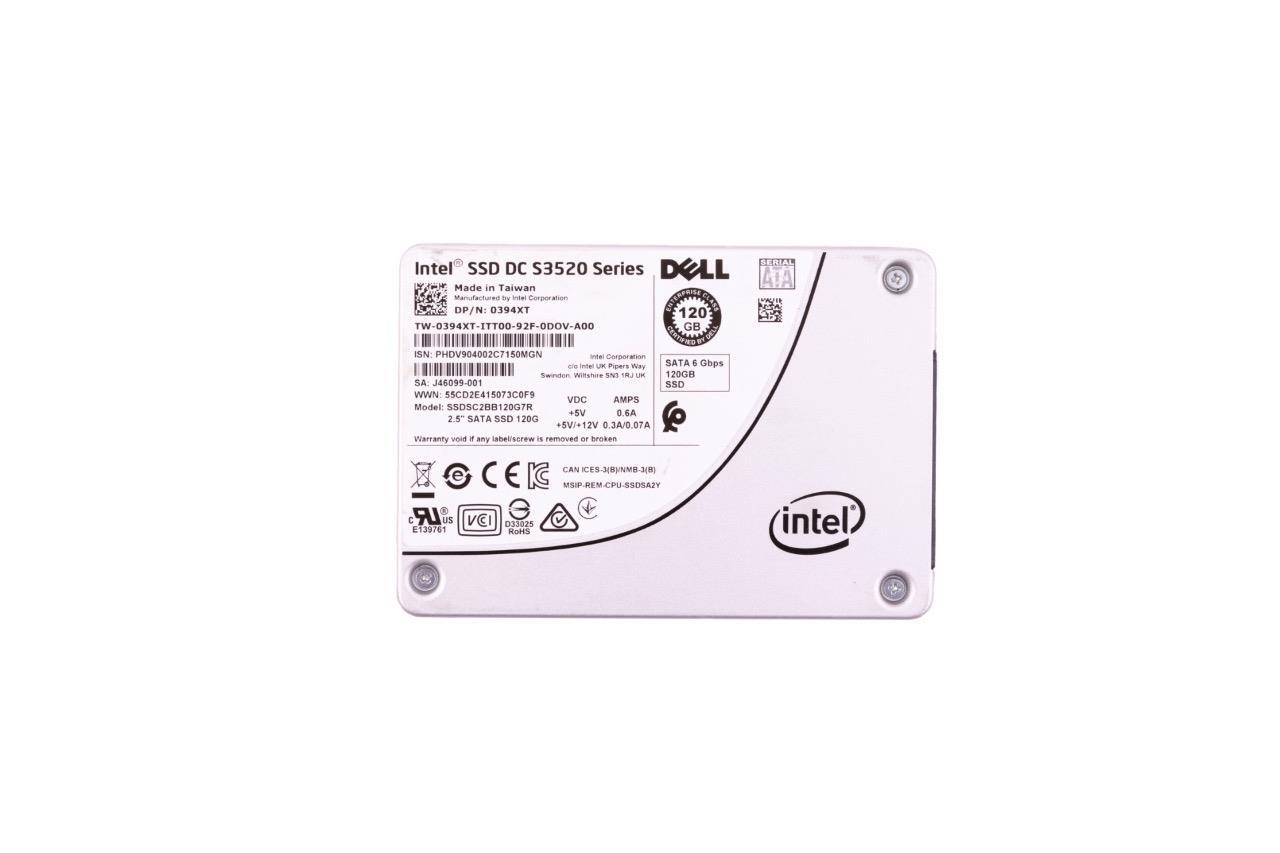 394XT (NO TRAY) DELL 120GB 2.5 6G SFF SATA SSD SOLID STATE DRIVE