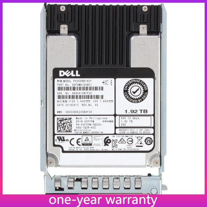 00FYFW PX05SRB192Y NEW DELL 1.92TB 2.5″ SAS 12G RI SSD Solid State Drive