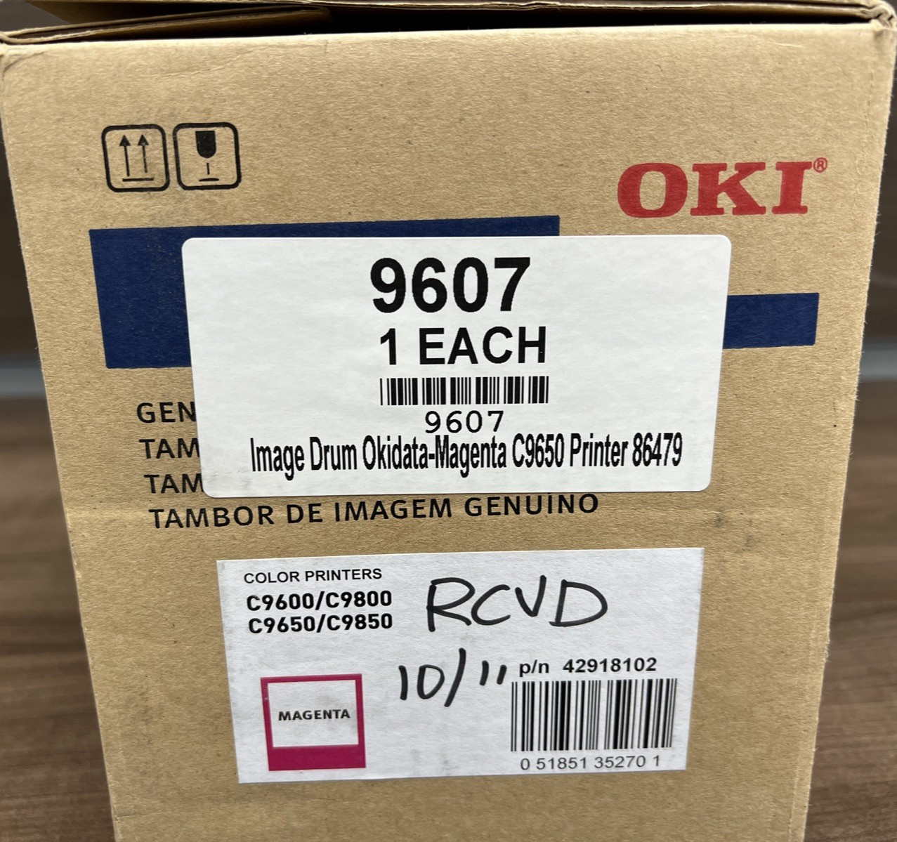 OKI C9600 C9800 C9650 C9850 Magenta Genuine Image Drum (42918102)