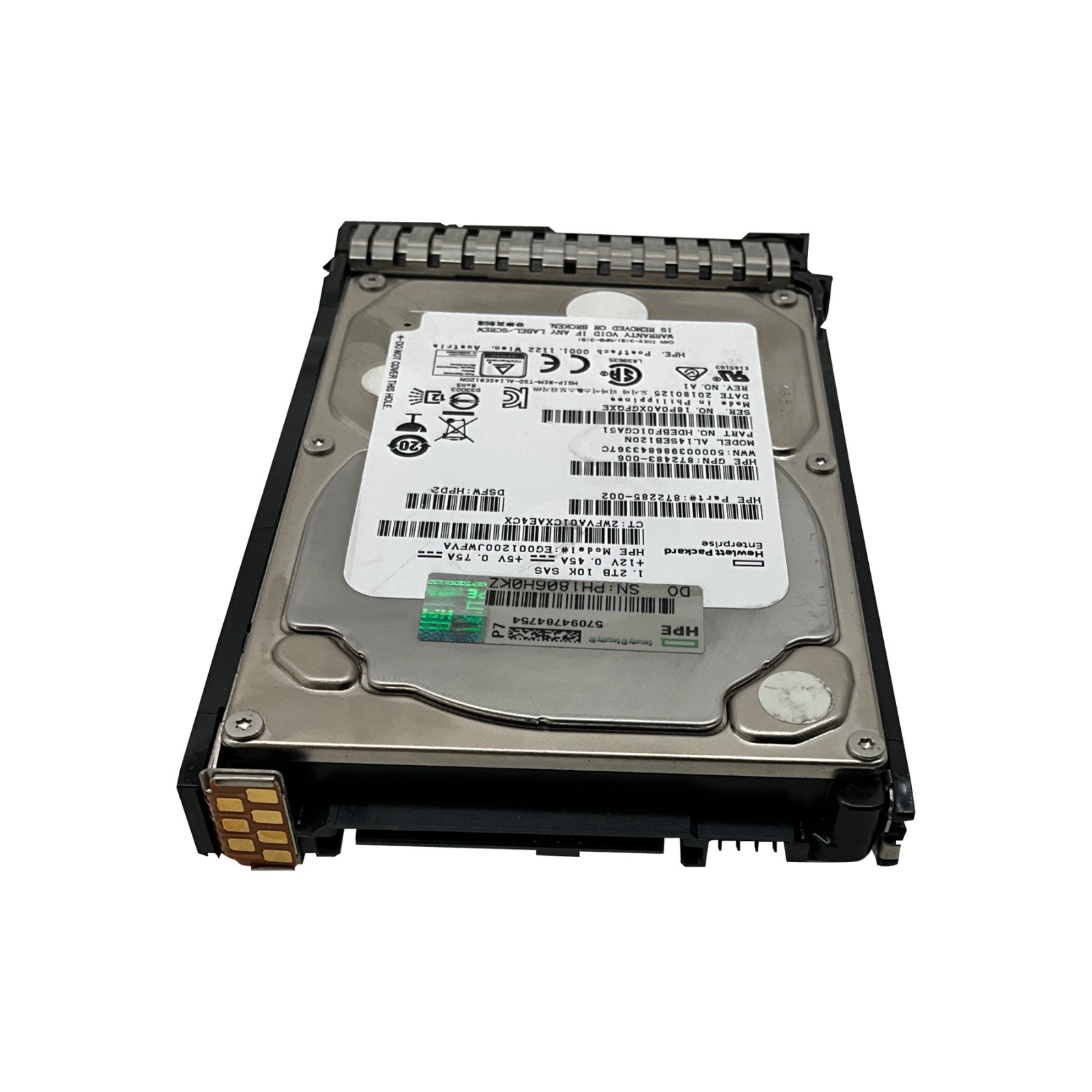 HP 872737-001 1.2TB SAS 12G ENTERPRISE 10K 2.5″ SC DS HDD w/ Caddy for HP Server