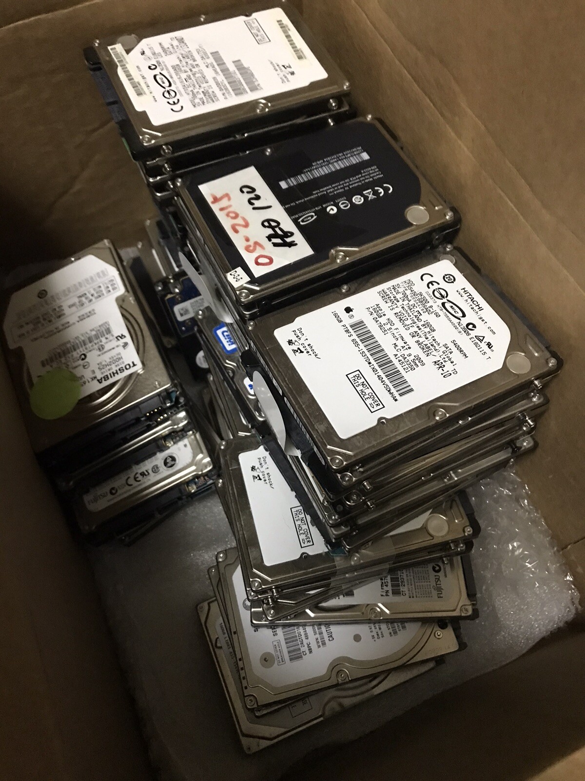 LOT OF 10 Mixed Brand 250GB 2.5″ SATA Hard Drive, Tested Ready for use