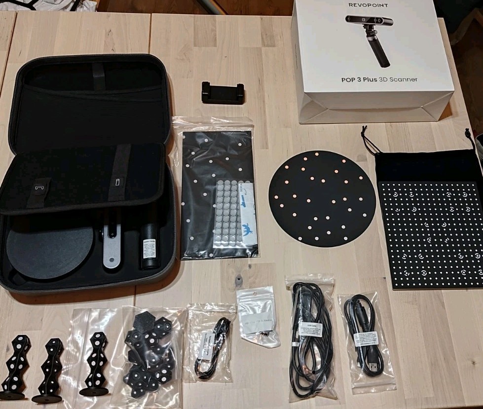 Revopoint POP 3 Plus 3D Scanner, 3D Print 0.04mm Precision, 3D scan markers