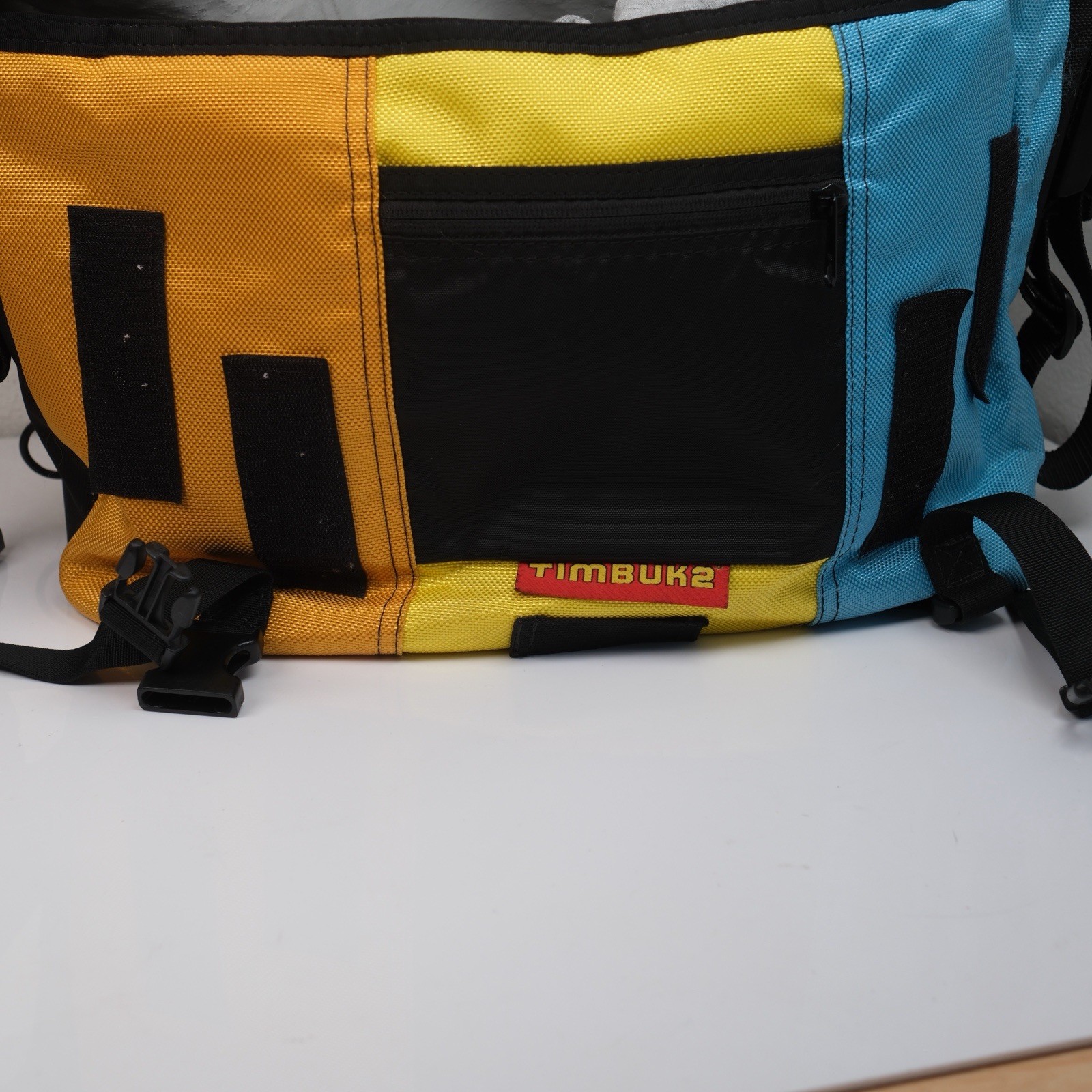 Vtg Timbuk2 Messenger Bag Tri Panel Orange Yellow Blue Y2K Laptop Red Tag Custom