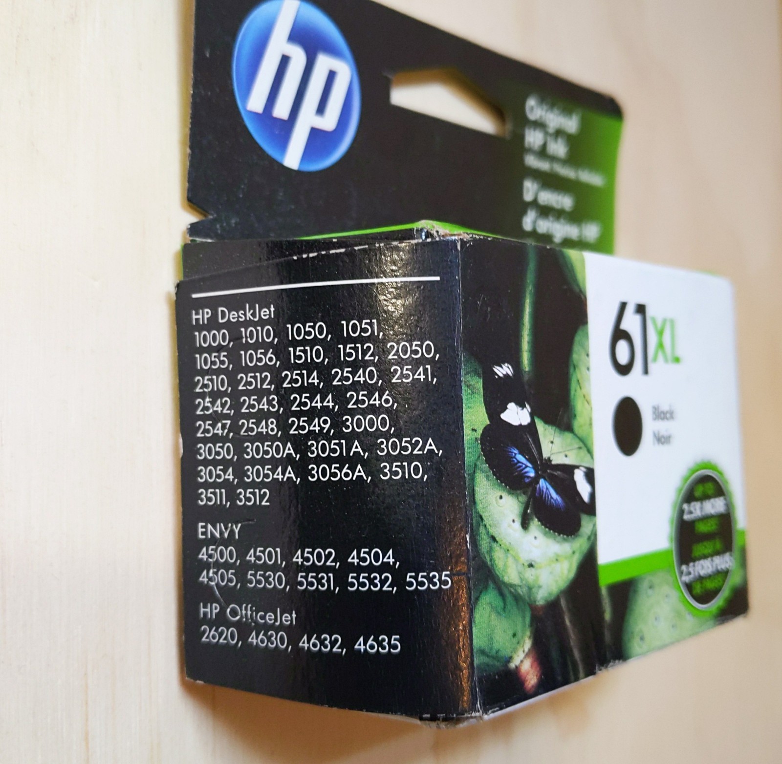 LOT (2) HP 61XL Black High Yield Ink Cartridges CH563WN Genuine New EXP 06/2023