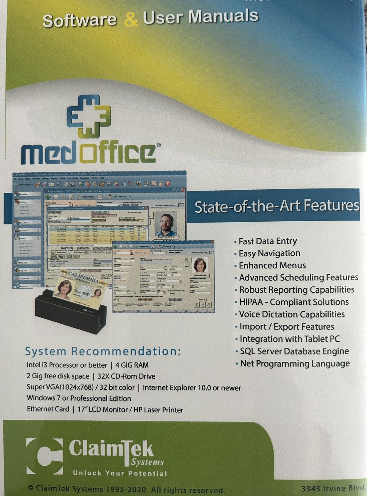 MEDOFFICE Medical Billing Software (5 users license) New CDs with user manual