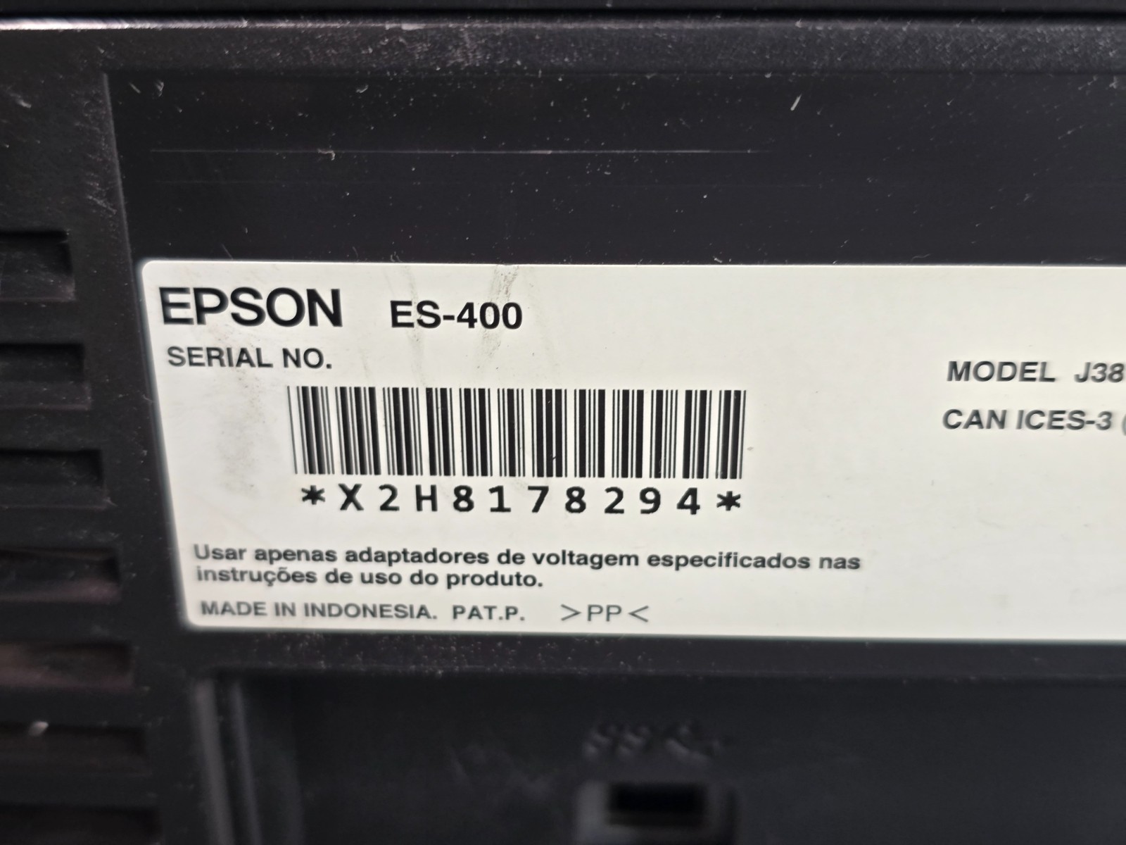 Epson ES-400 Duplex Color Document Scanner J381A No PSU Tested Working