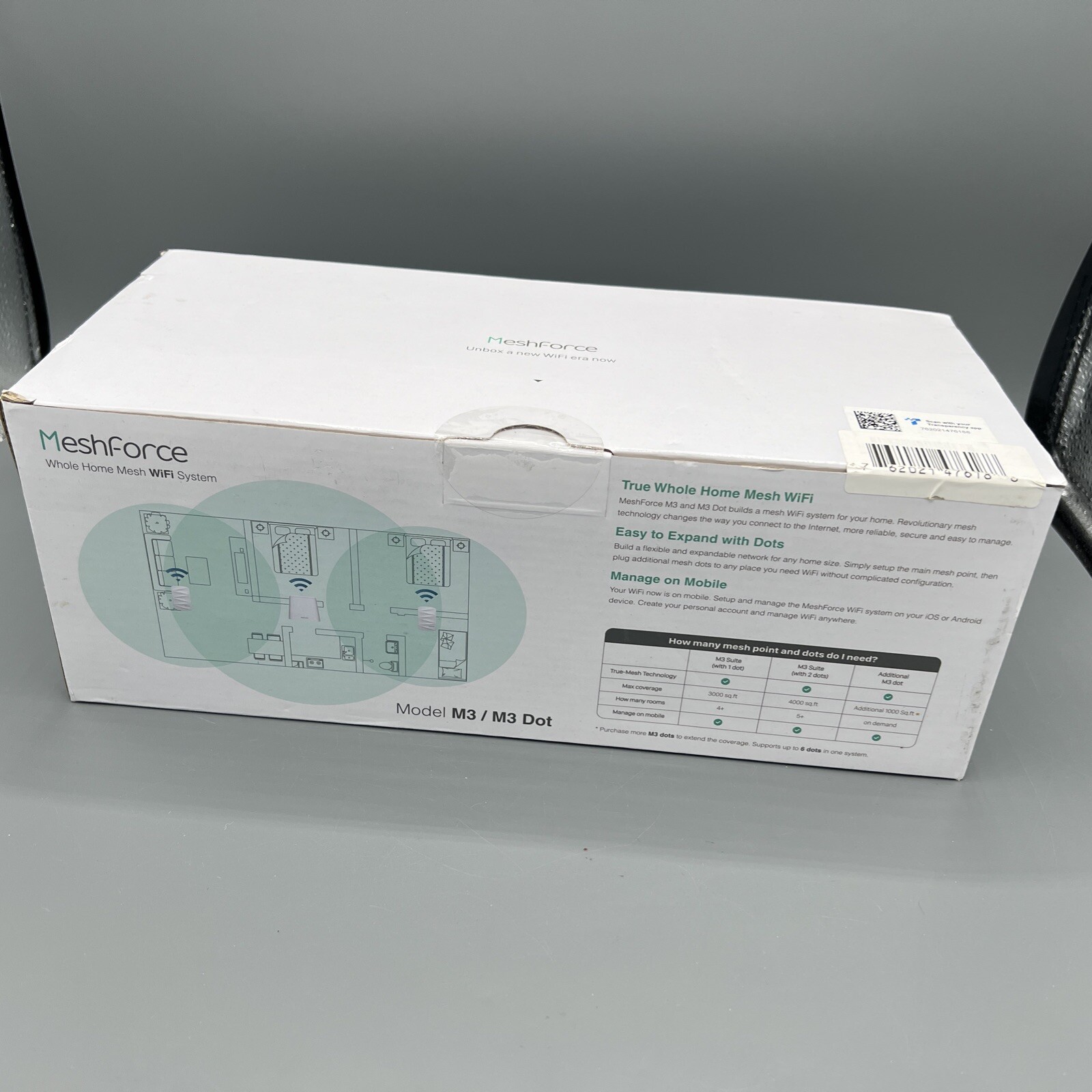 Meshforce Whole Home Mesh WiFi System M3/M3 Dot My Mesh APP AC1200 Dual Band