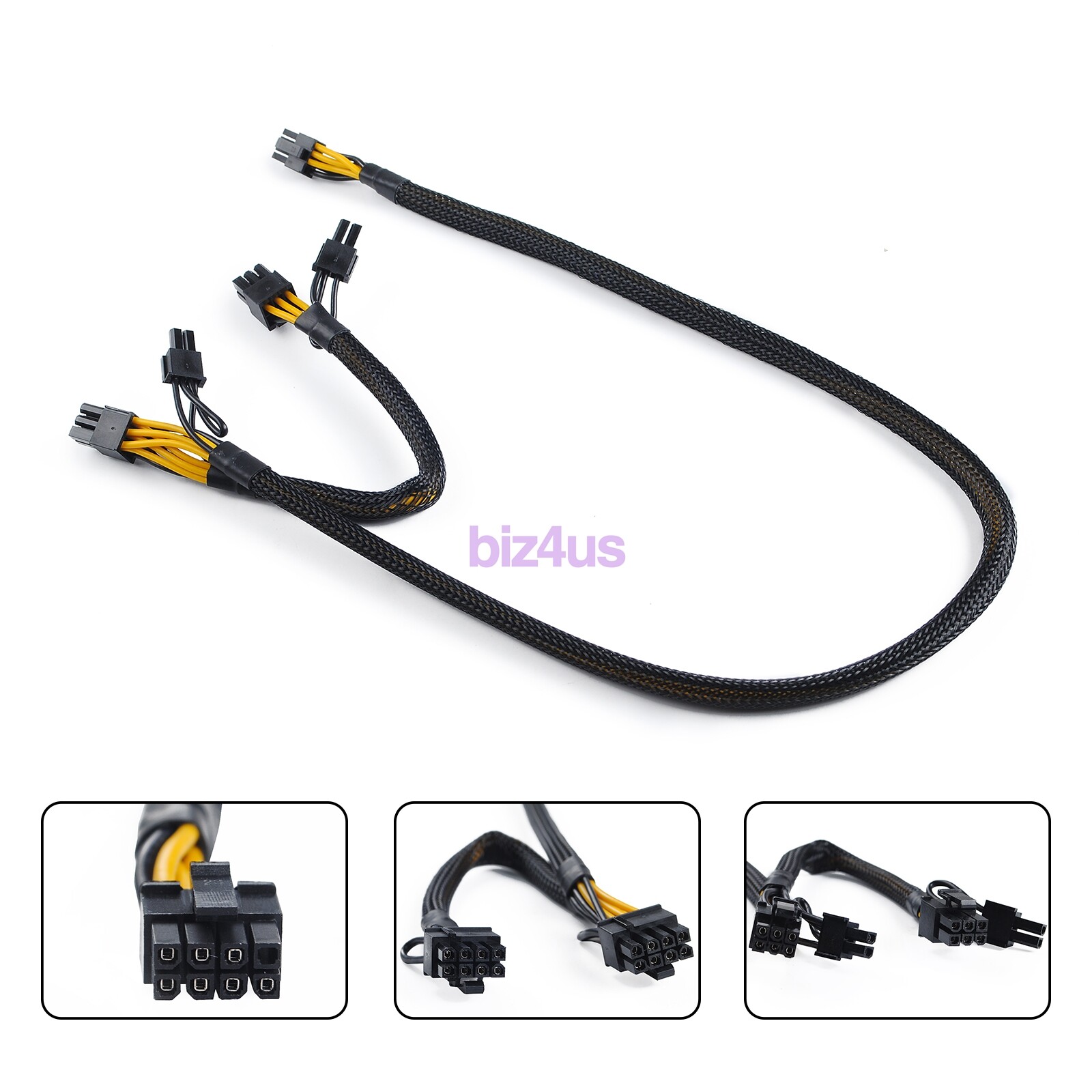 For HP ML350 Gen10 Mini 8pin to 8+8pin GPU PCI-E Video Card Power Adapter Cable