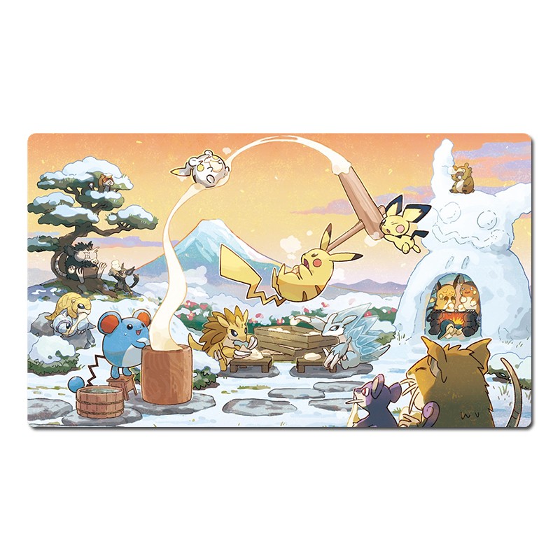 New Year Board Game Pokemon Table Playmat TCG CCG Mat Gaming Play Pad Mousepad