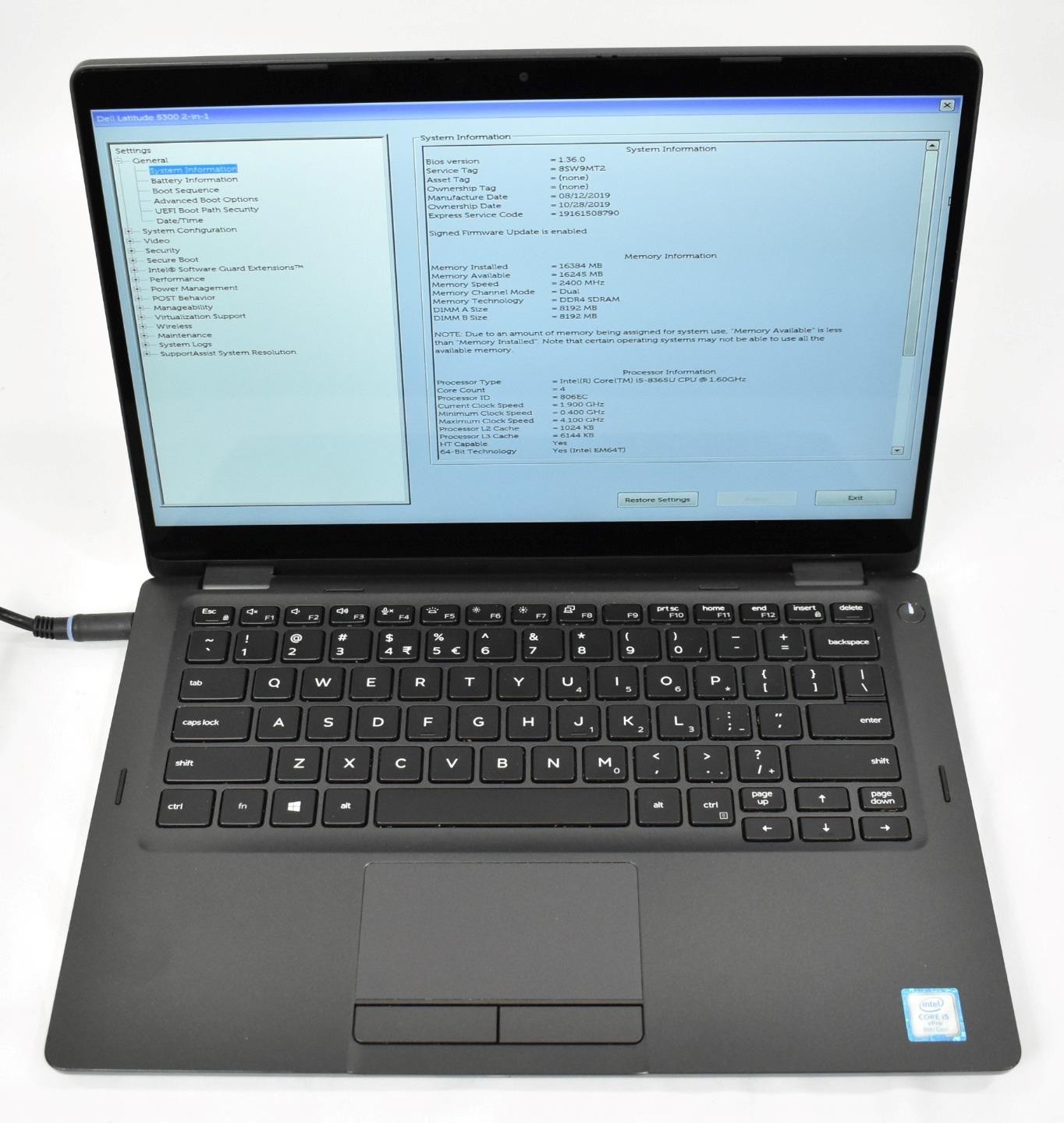 Dell Latitude 5300 2-in-1 Laptop i5-8365U 1.6GHz 16GB 256GB No OS *See Details*