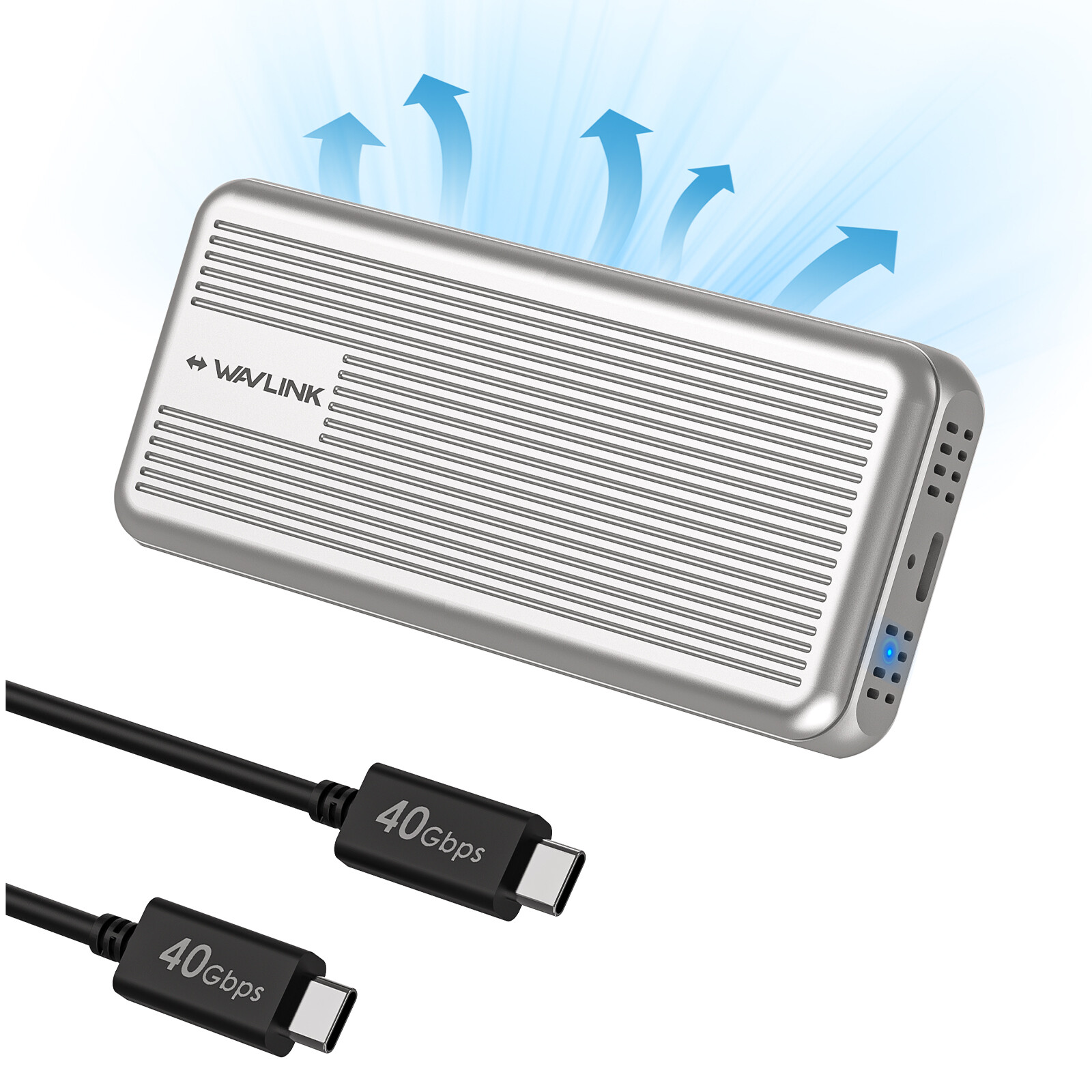 WAVLINK 40Gbps PCIe NVMe SSD Enclosure USB4 External Hard Drive Enclosure