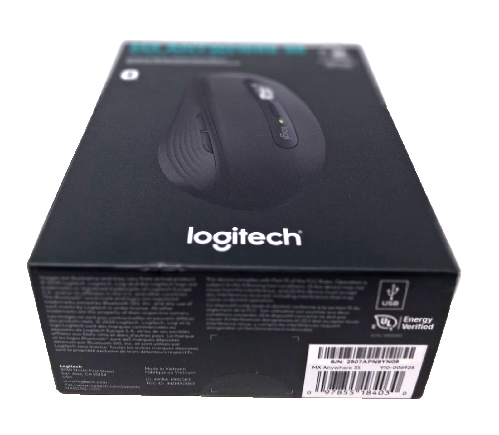Logitech MX Anywhere 3S Wireless Mouse Mag speed – Black