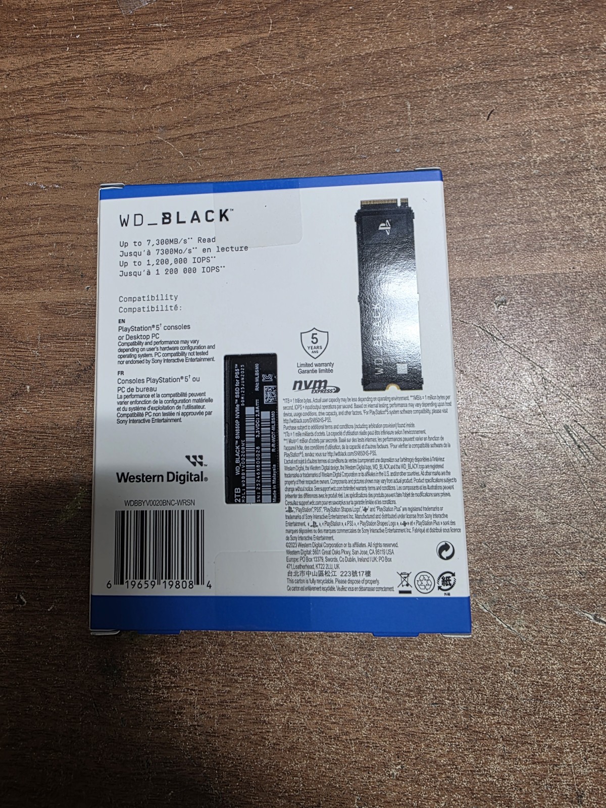 Sealed | WD_BLACK SN850P 2TB M.2 NVMe Internal SSD Solid State Drive