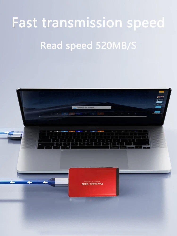 Portable External SSD 2TB USB 3.1 High Speed Hard Drive for PC Laptop Mac