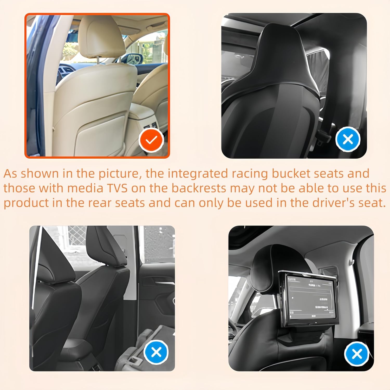 Upgraded Car Steering Wheel Tray Back Seat Table Car Desk for Laptop Adjustable