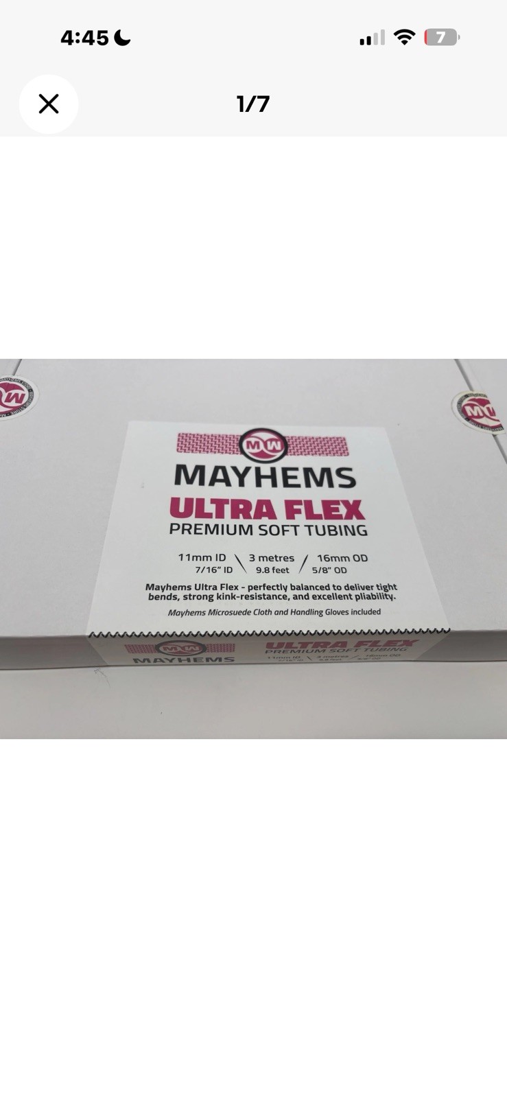Mayhems – Premium Soft Tubing – Ultra Flex PVC – 11mm ID x 16mm OD, 3m Length