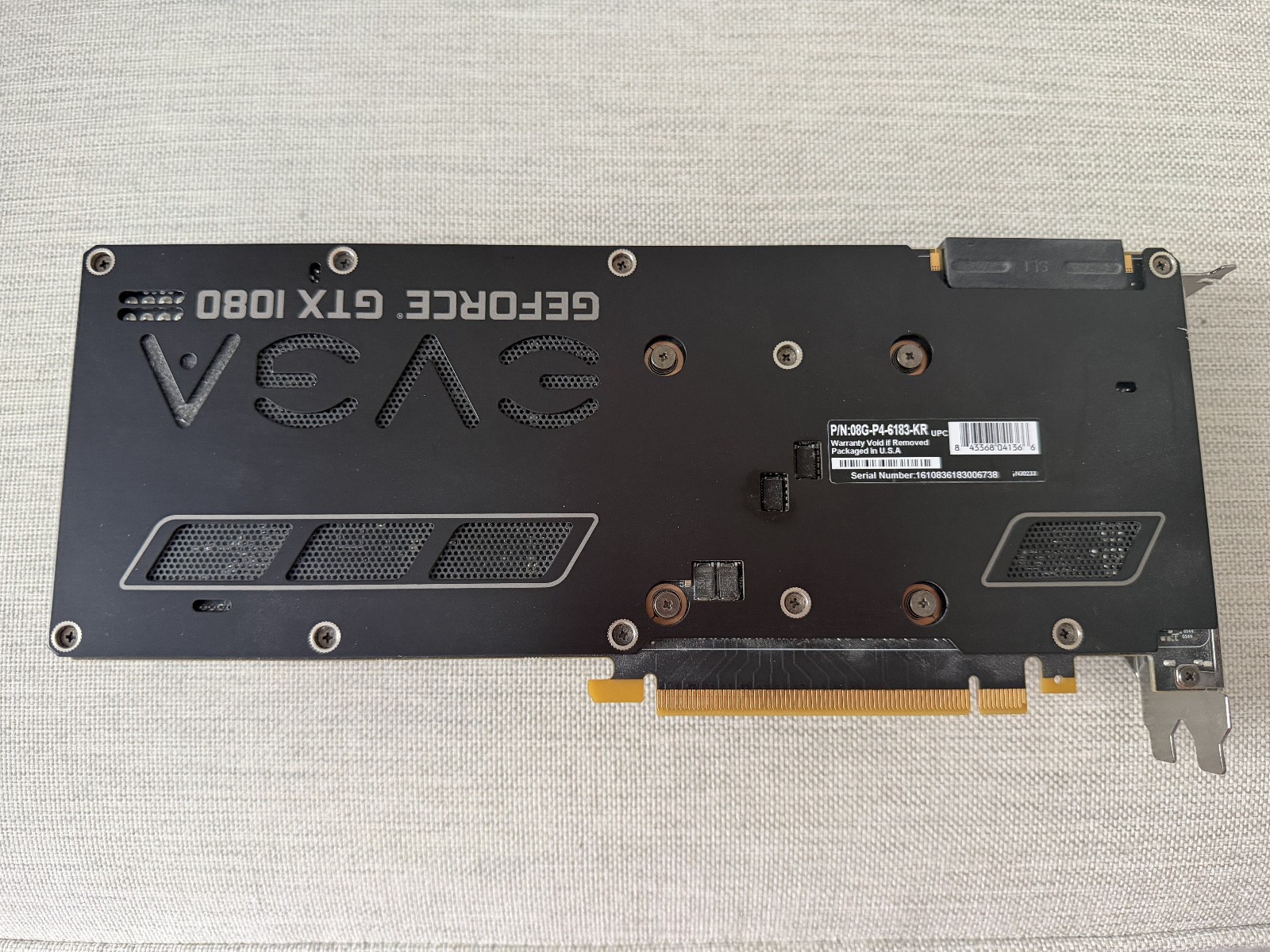 EVGA NVIDIA GeForce GTX 1080 8GB GDDR5X Graphics Card (08GP46284KR)