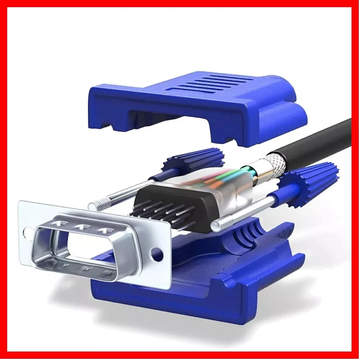Vga Cable Video Male to Male for PC Monitor TV – SVGA 15 Pin Cord Full HD 1080p