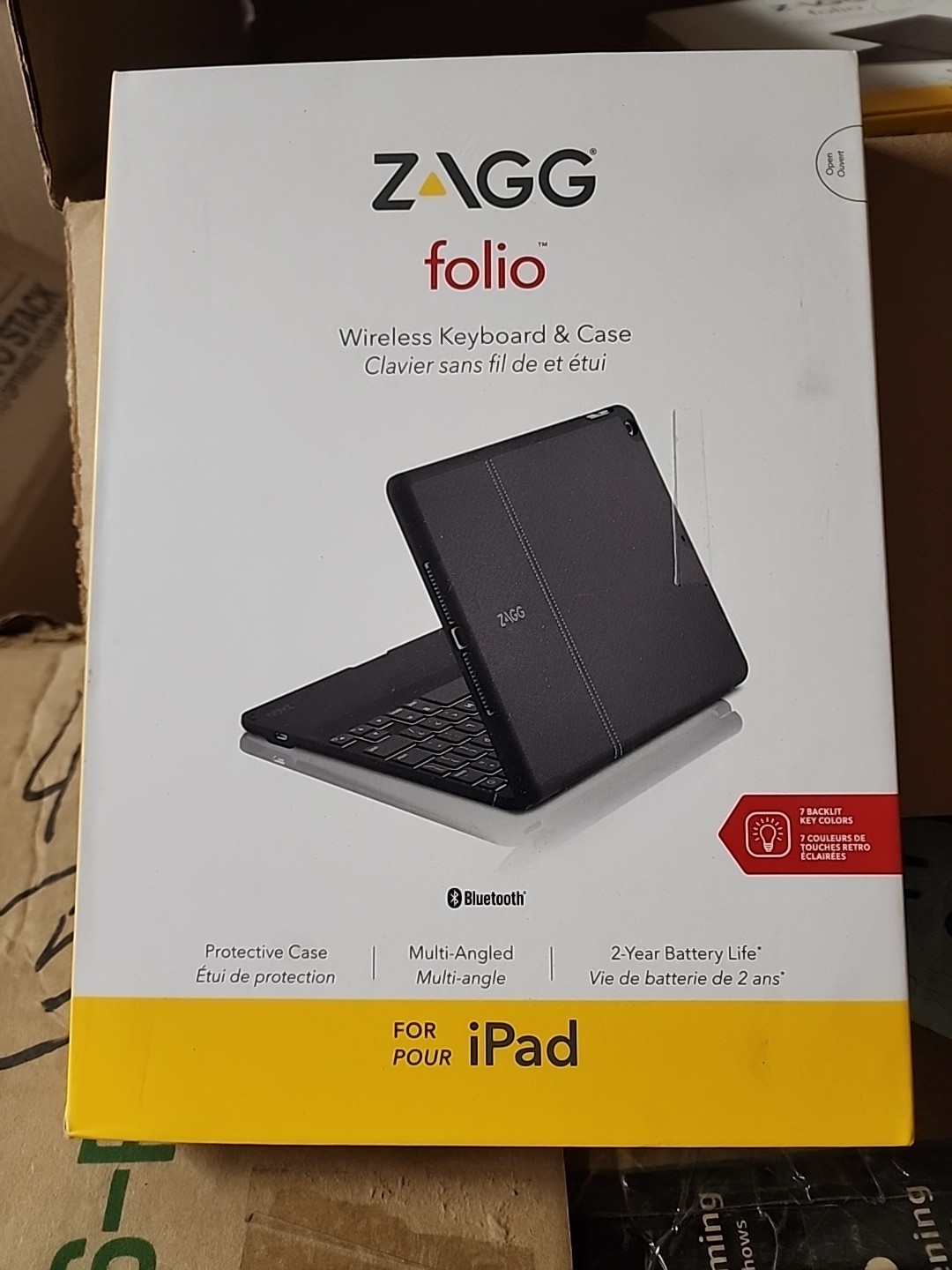 ZAGG Folio Wireless Keyboard Case for iPad 9.7″ (5th/6th Gen) Bluetooth Open Box