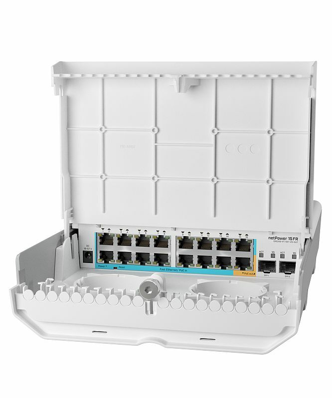 Mikrotik netPower 15FR with 800MHz CPU|256MB RAM |16 x 10/100Mbps Ethernet ports