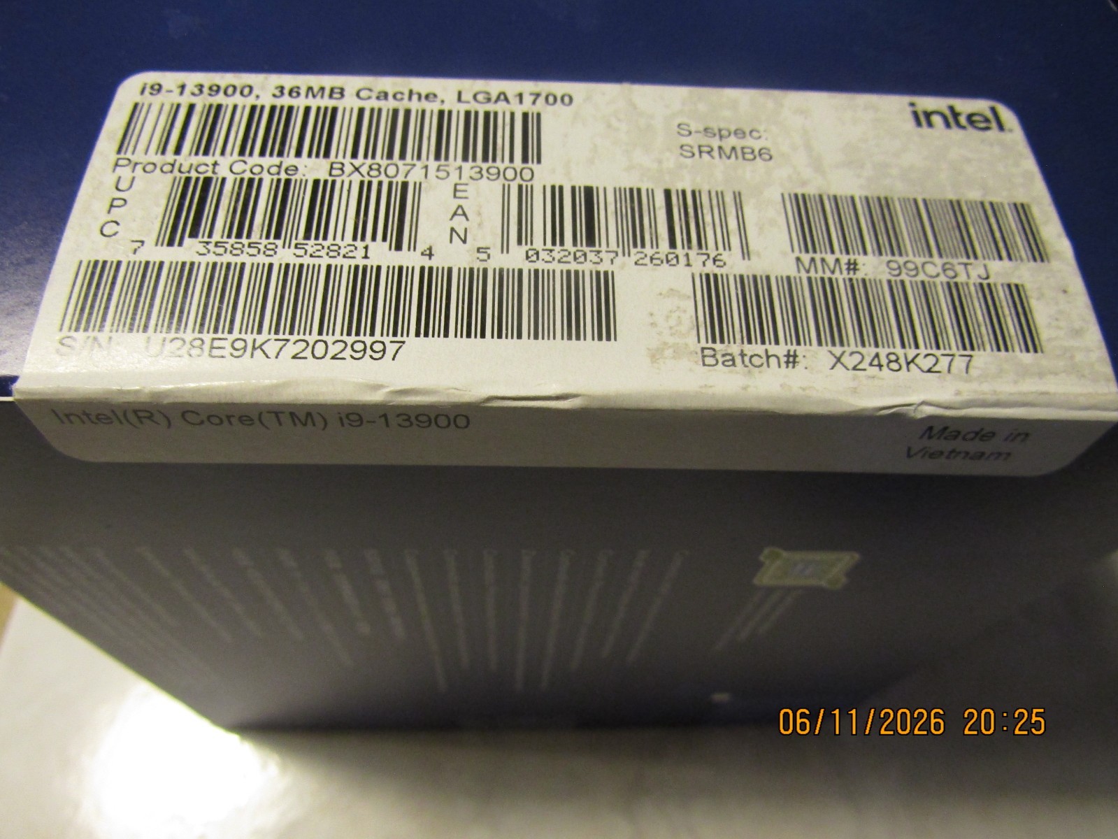 *OBOX RETAIL* INTEL CORE i9-13900 24C/32T TURBO 5.6GHz i9-13900 LGA1700 SRMB6