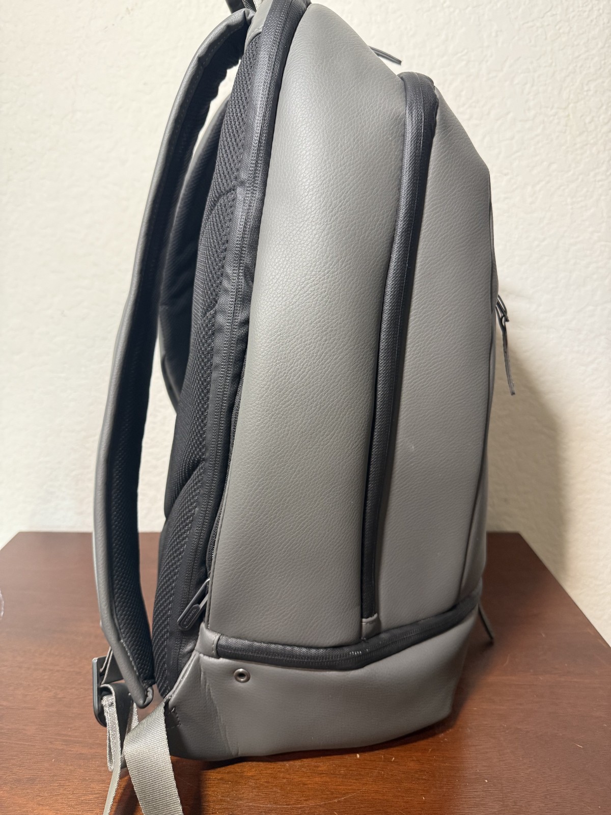 Vessel Signature RARE Embossed B Gray Backpack Premium Synthetic Leather