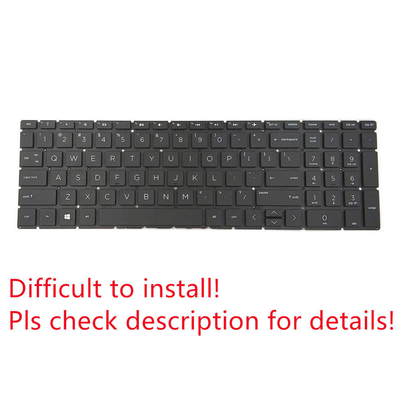 Original for HP 15-da1xxx 15-da0xxx 15-da1005dx US Non-Backlit Black Keyboard