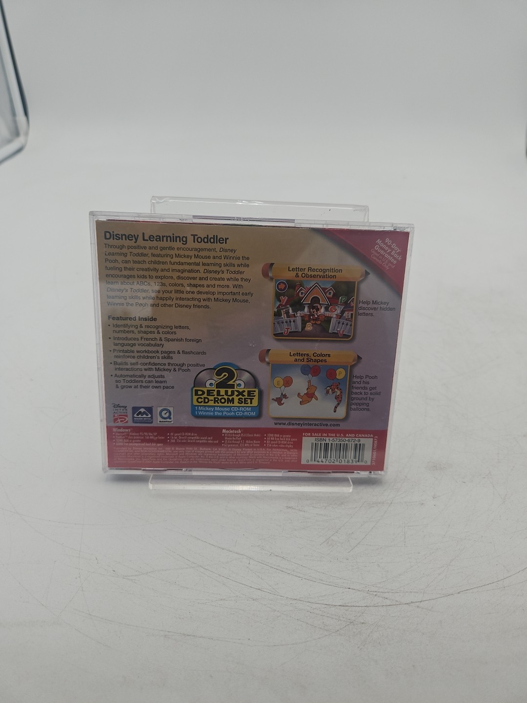 Disney Learning Toddler Mickey Mouse Winnie The Pooh 2 Disc Set PC Tested Works