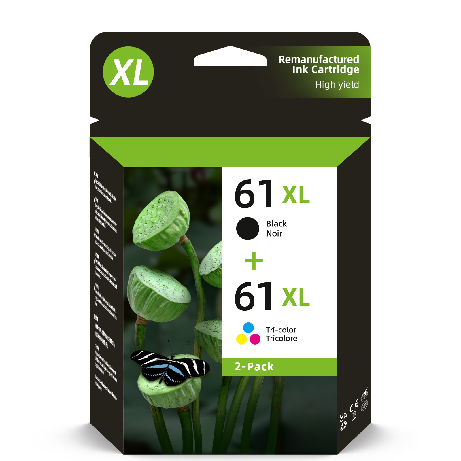 #61XL XXL CH563WN Black CH564WN Color Ink for HP ENVY 4500 4501 4502 5530 5535